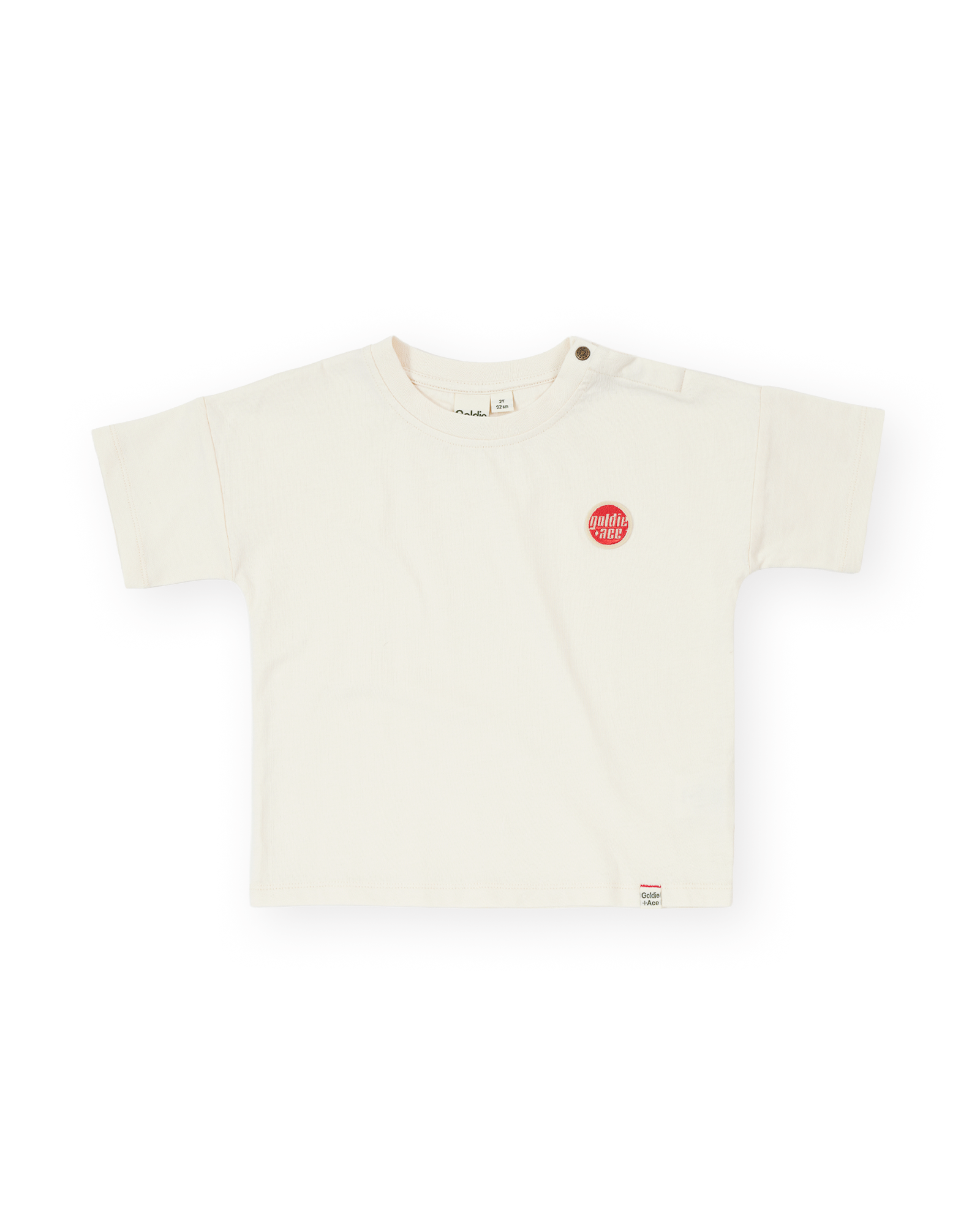 GOLDIE & ACE ESSENTIAL LOGO T-SHIRT ANTIQUE WHITE