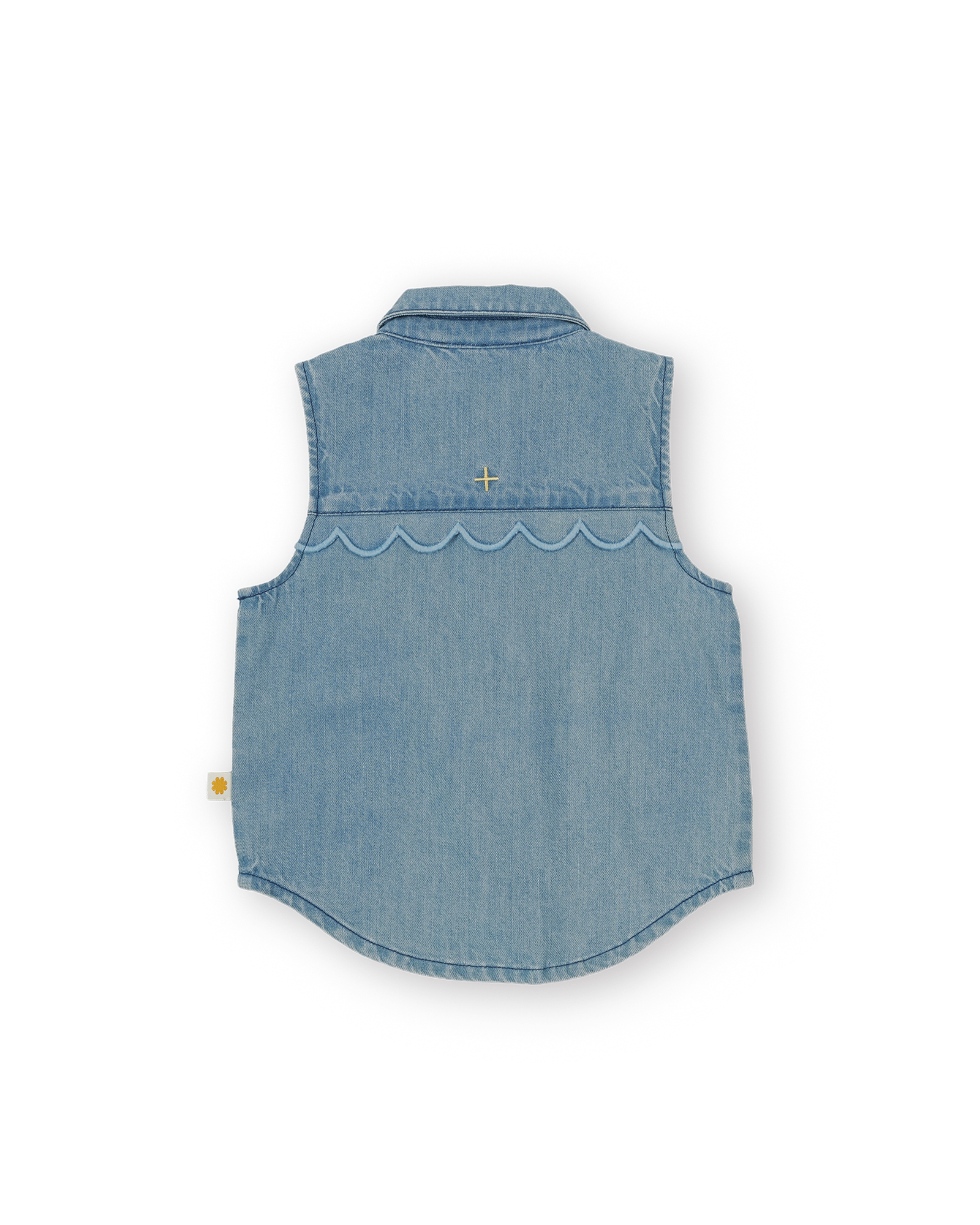 GOLDIE & ACE SCALLOP EDGE CHAMBRAY VEST
