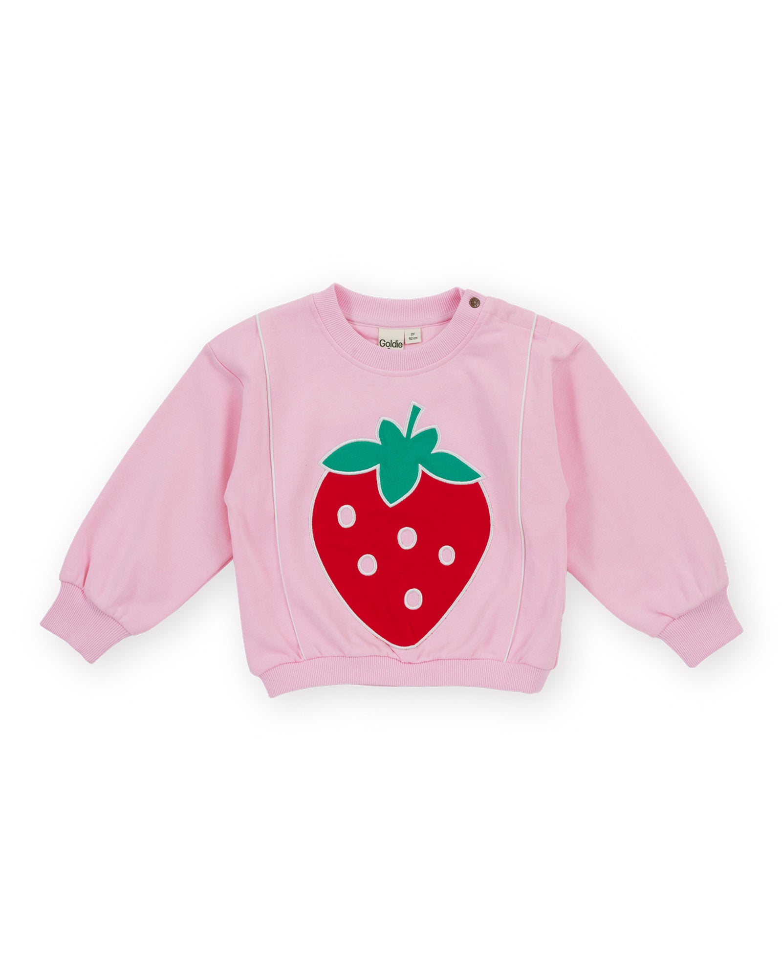 Goldie & Ace Jumbo Strawberry Piped Sweater