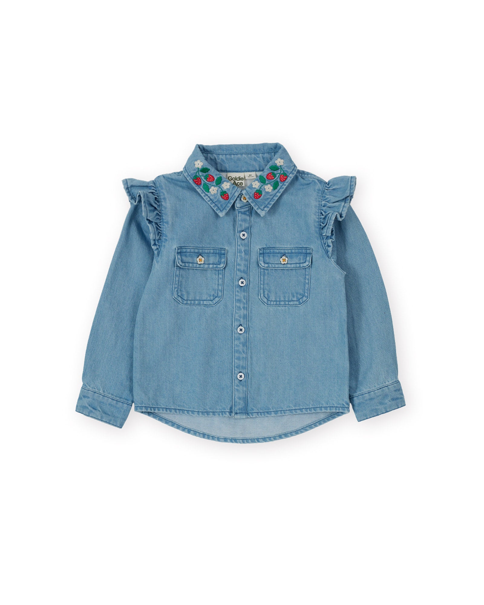 Goldie & Ace Wild Strawberry Chambray Shirt