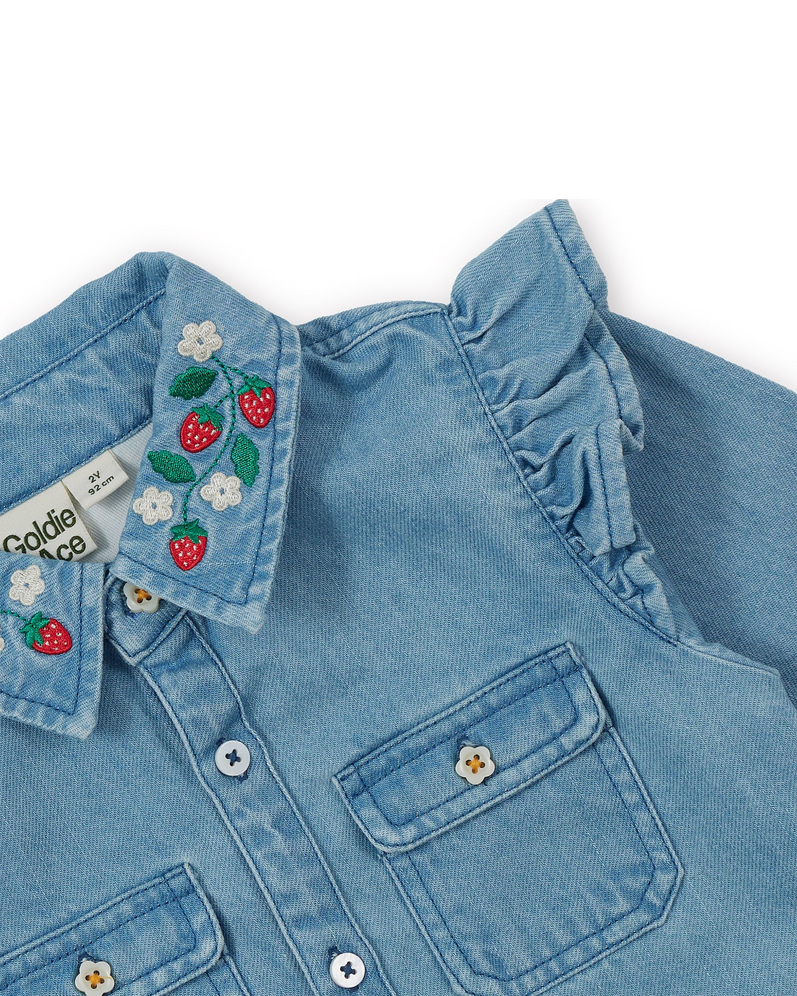 Goldie & Ace Wild Strawberry Chambray Shirt