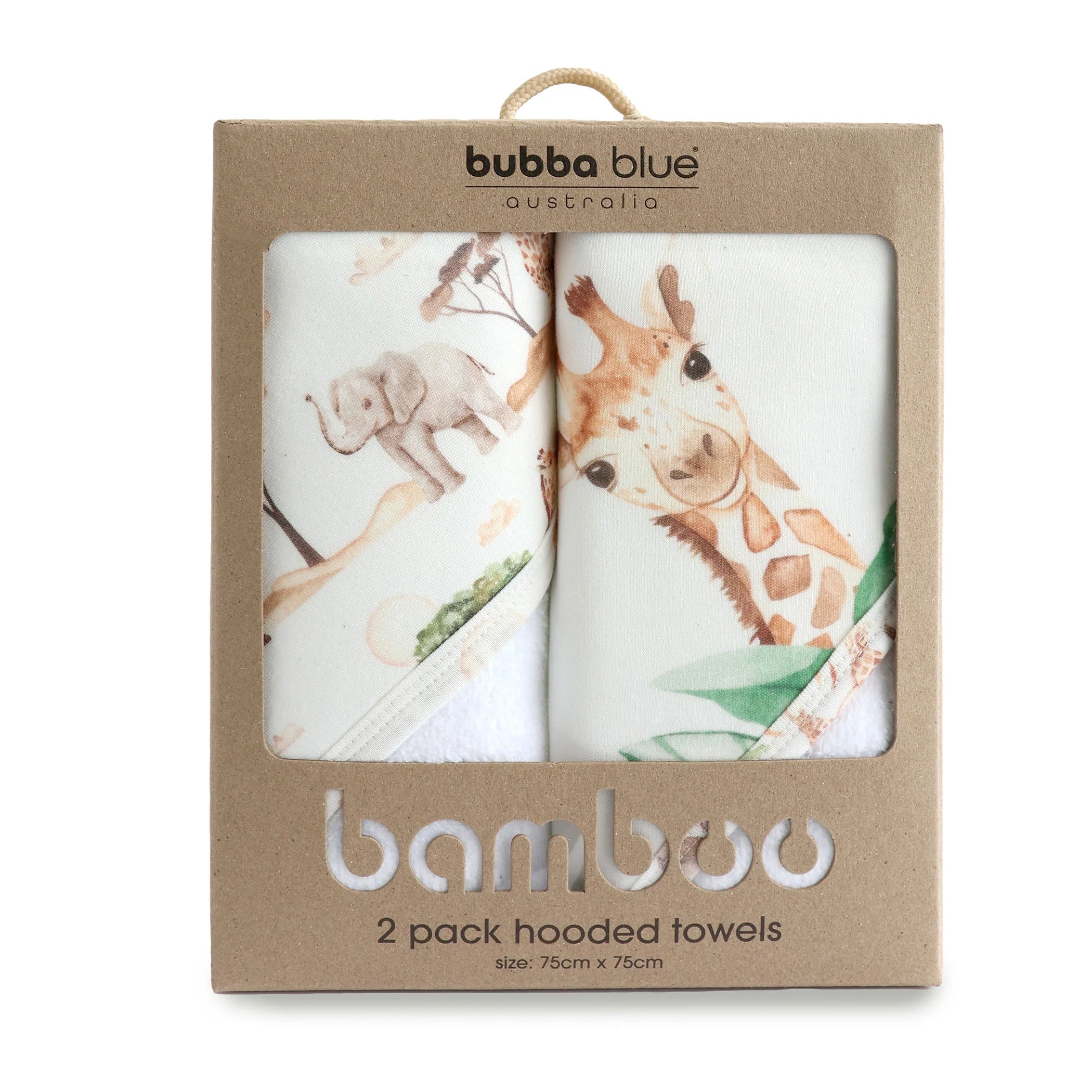 Bubba Blue Adventure Bamboo 2pk Hooded Towels