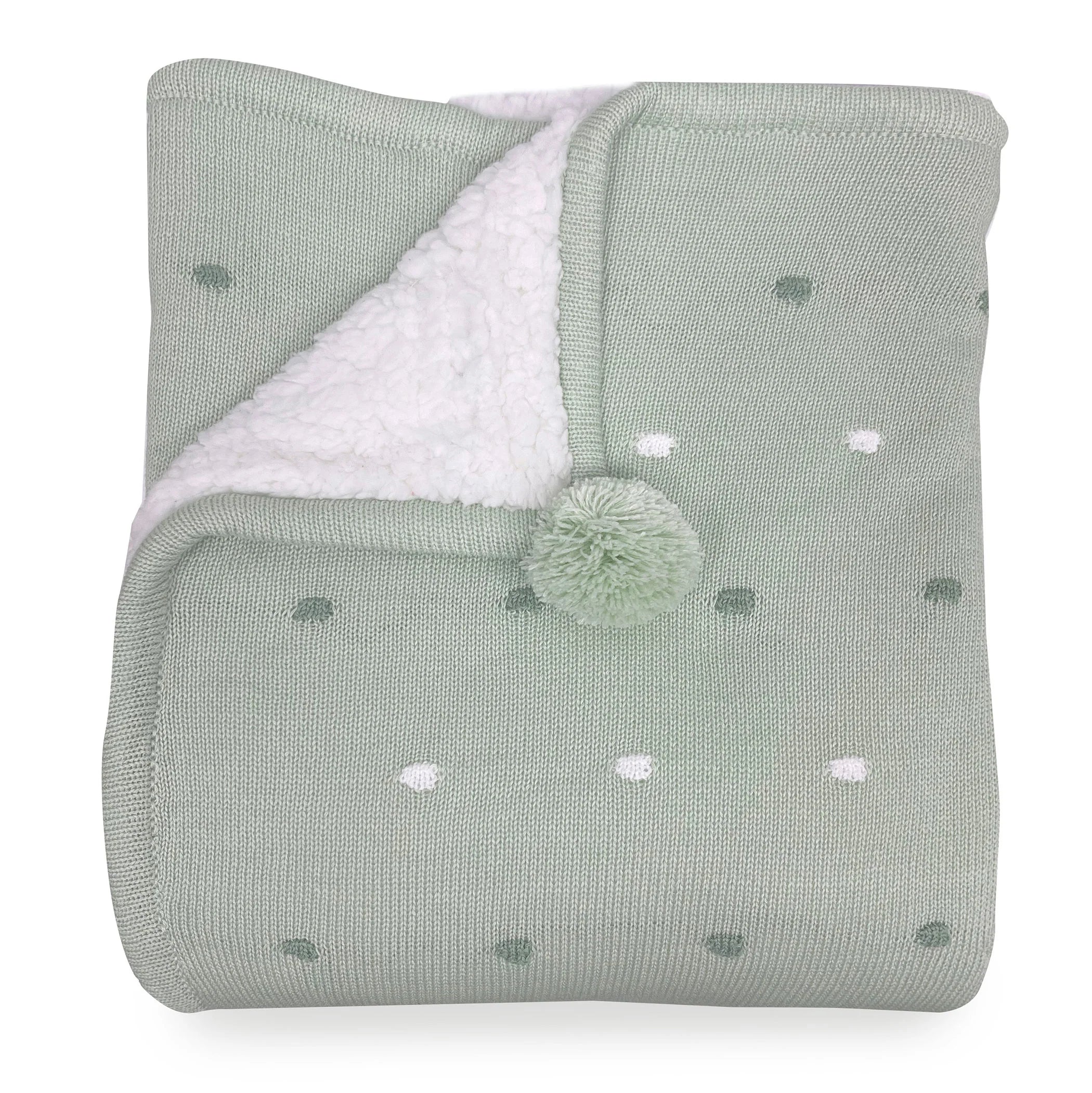 Bubba Blue Confetti Cot Knit Blanket - Olive