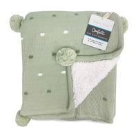Bubba Blue Confetti Cot Knit Blanket - Olive