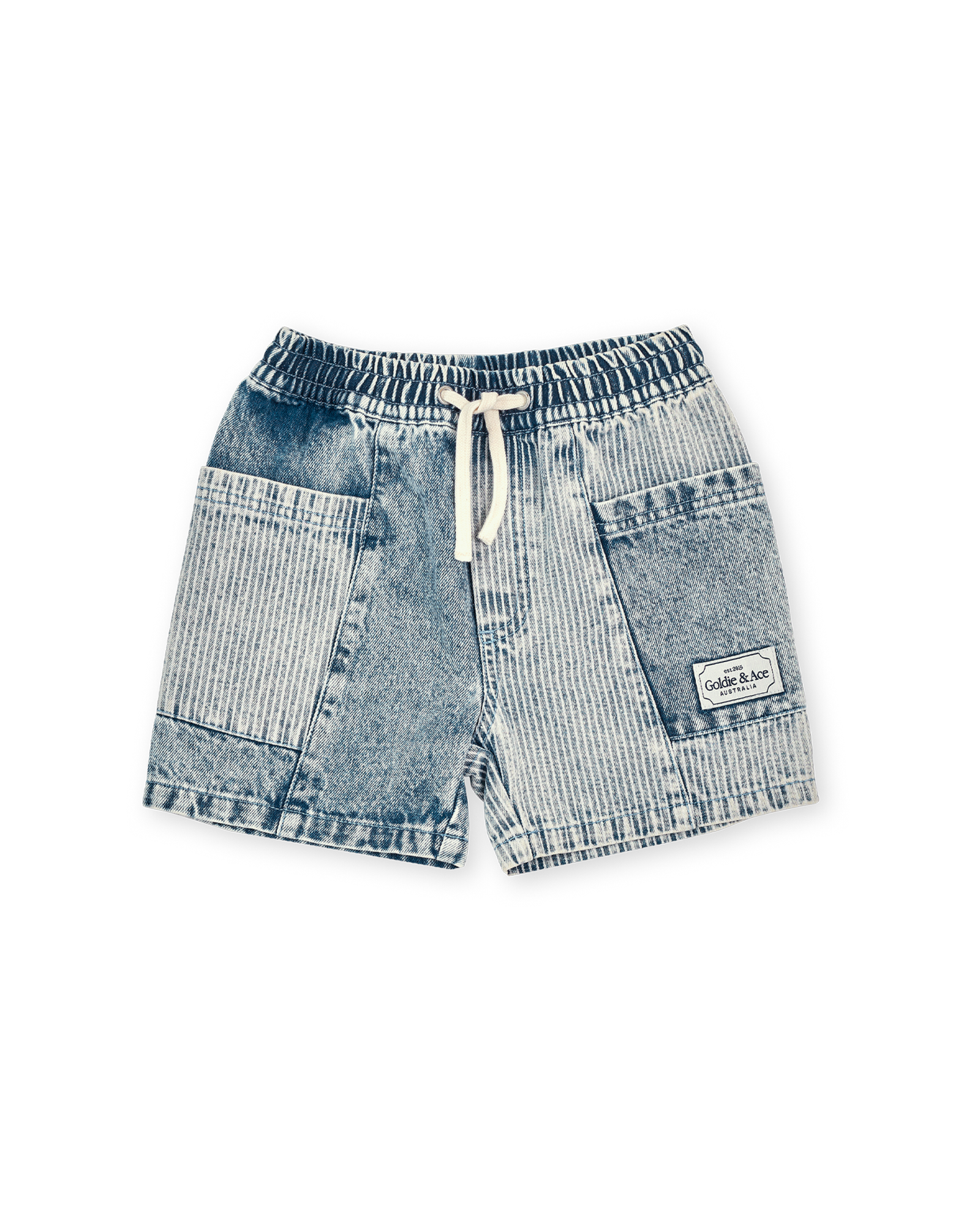 GOLDIE & ACE PIN STRIPE NOAH POCKET SHORTS