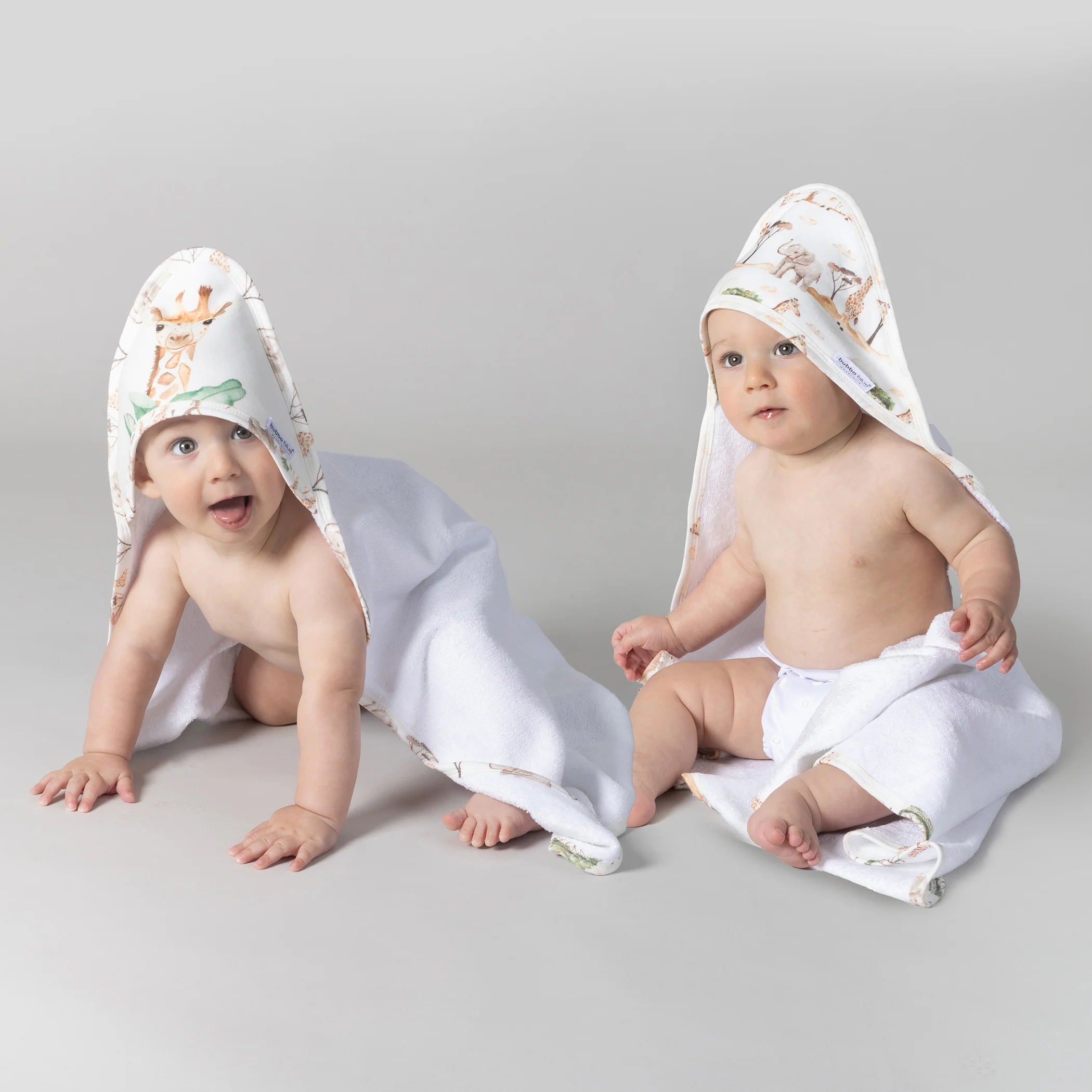 Bubba Blue Adventure Bamboo 2pk Hooded Towels