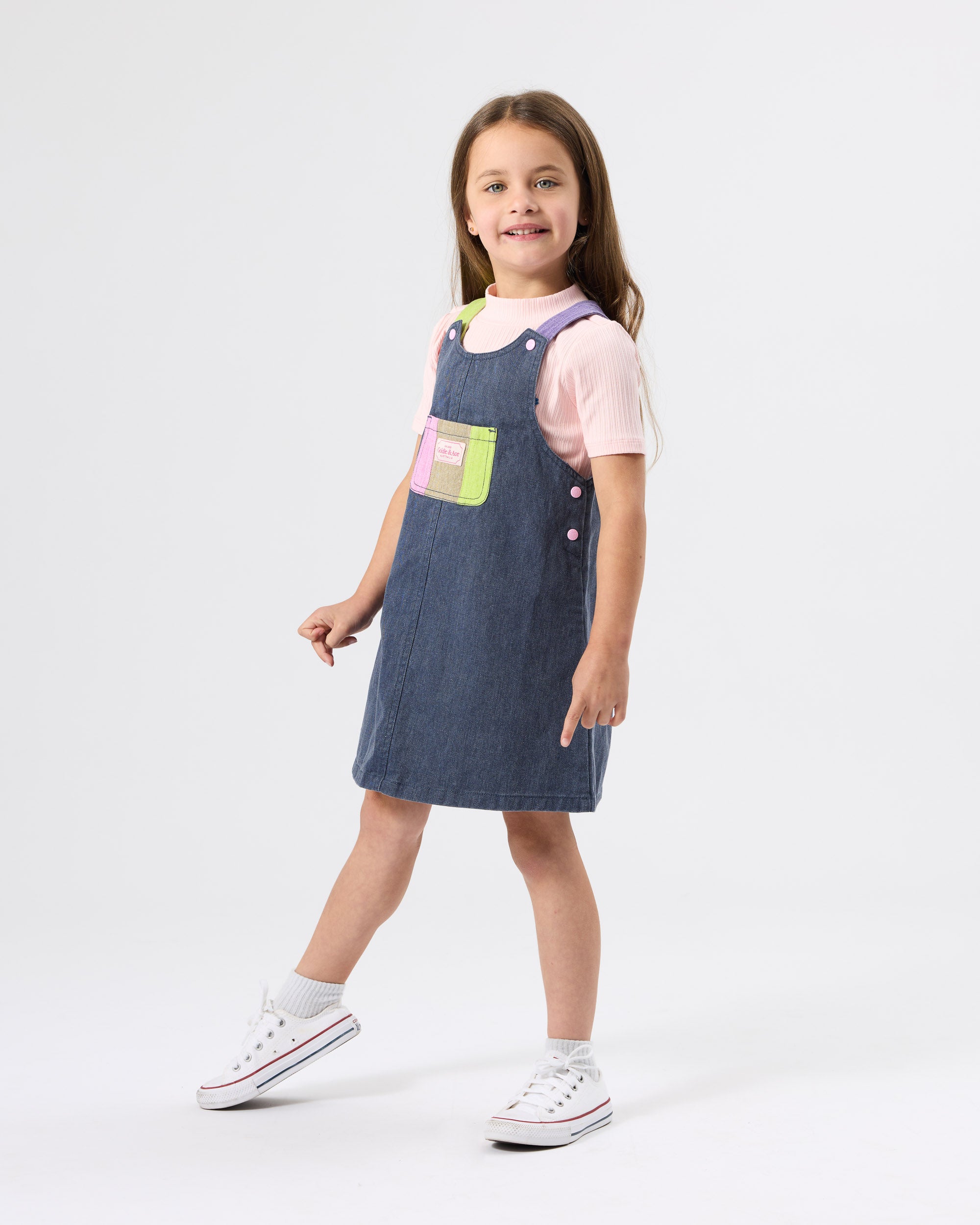 GOLDIE & ACE COLOUR POP PINAFORE DRESS