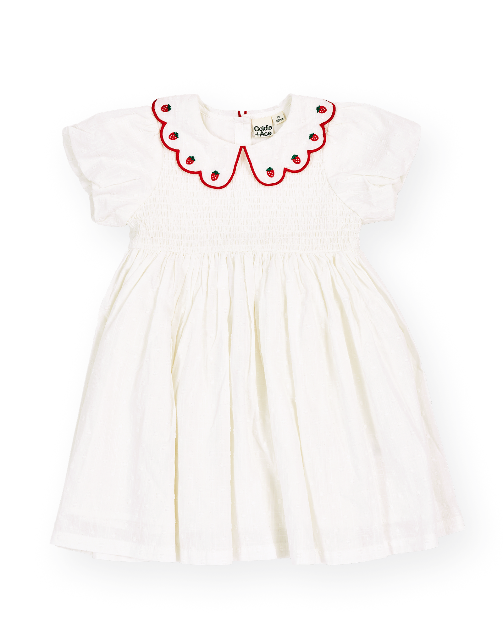 GOLDIE & ACE SWEET STRAWBERRY FLO SMOCKED DRESS