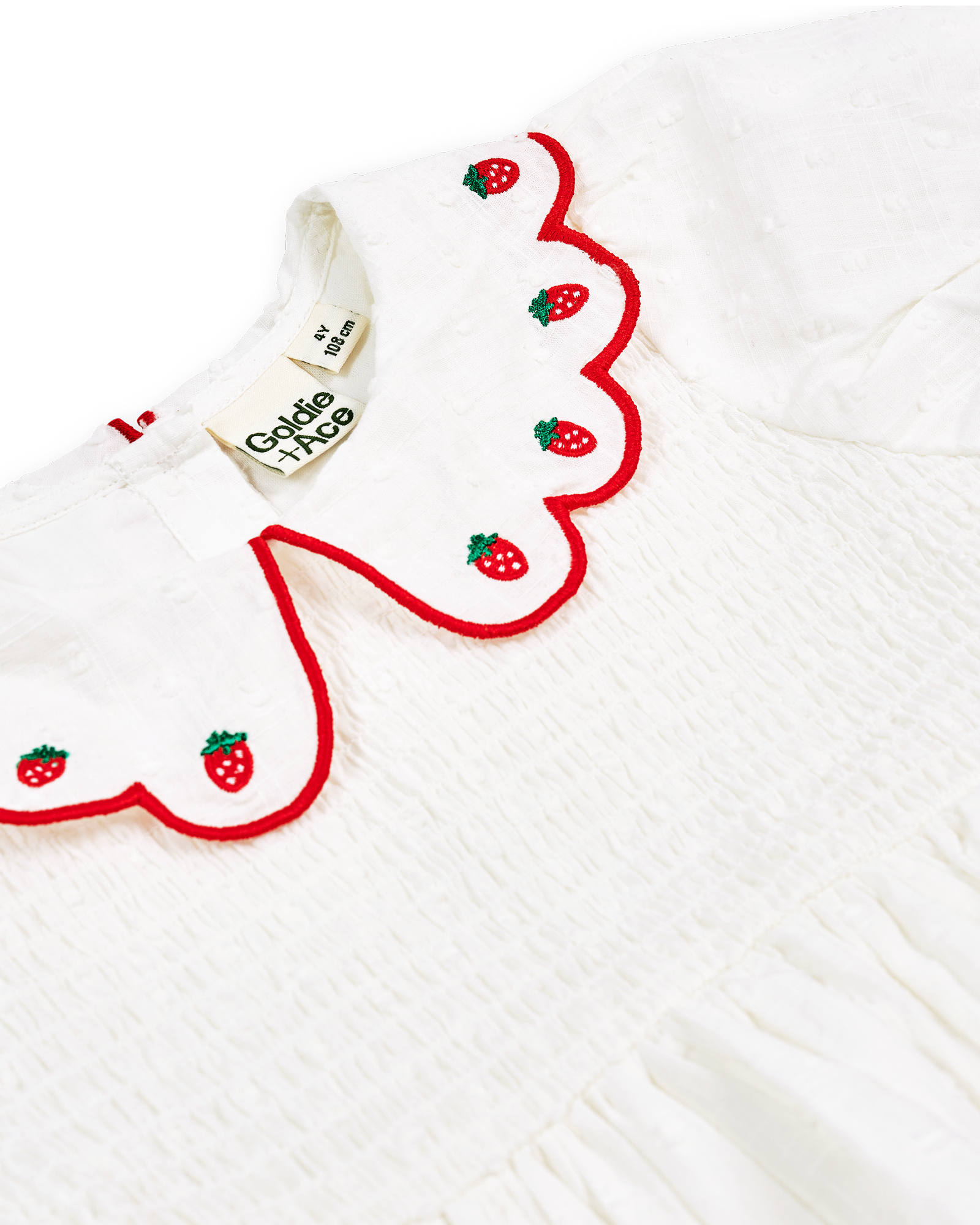 GOLDIE & ACE SWEET STRAWBERRY FLO SMOCKED DRESS