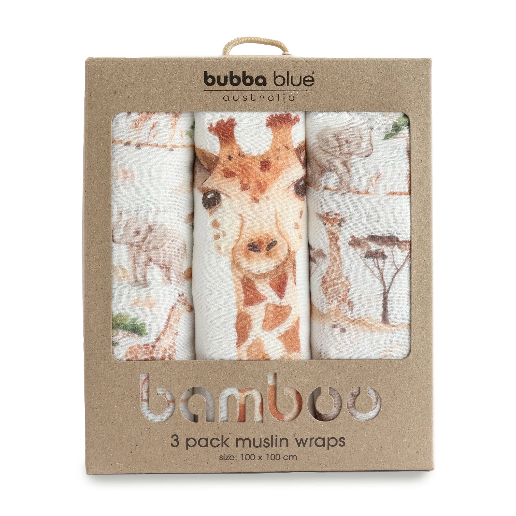 Bubba Blue Adventure 3pk Muslin Wraps