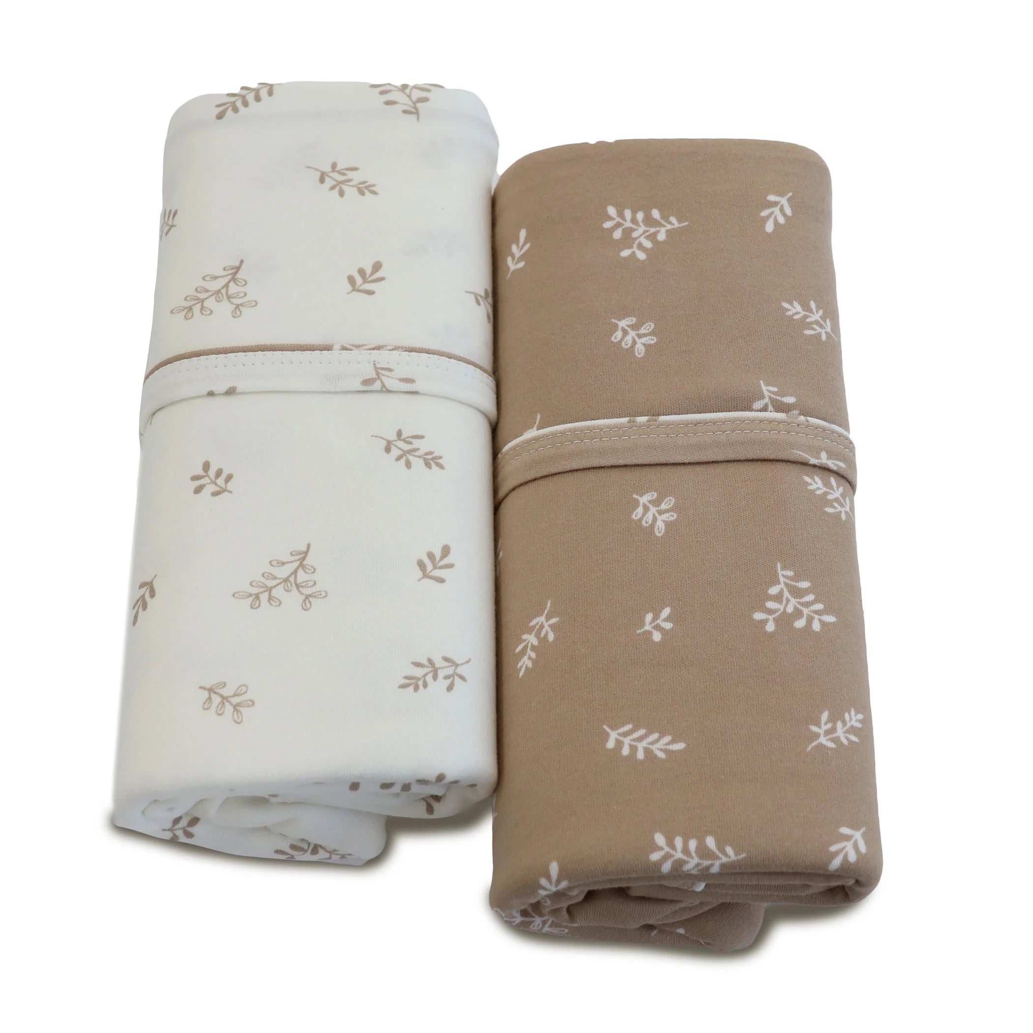 Bubba Blue Organic Cotton 2pk Jersey Swaddle Wraps - Chestnut