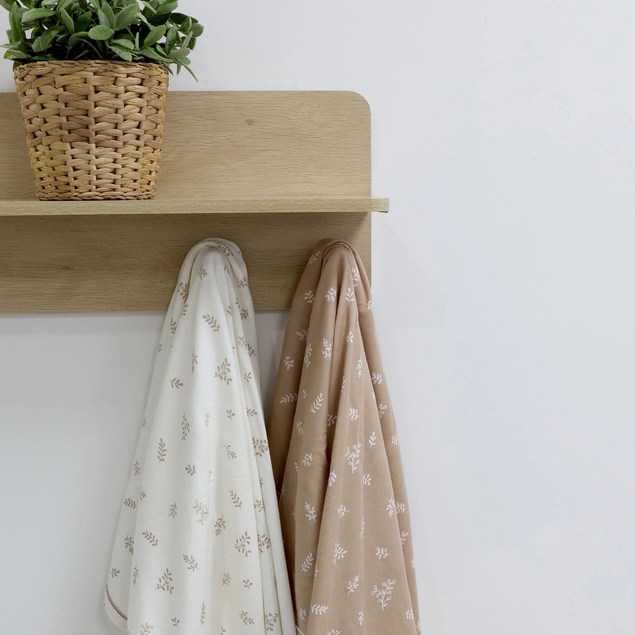 Bubba Blue Organic Cotton 2pk Jersey Swaddle Wraps - Chestnut