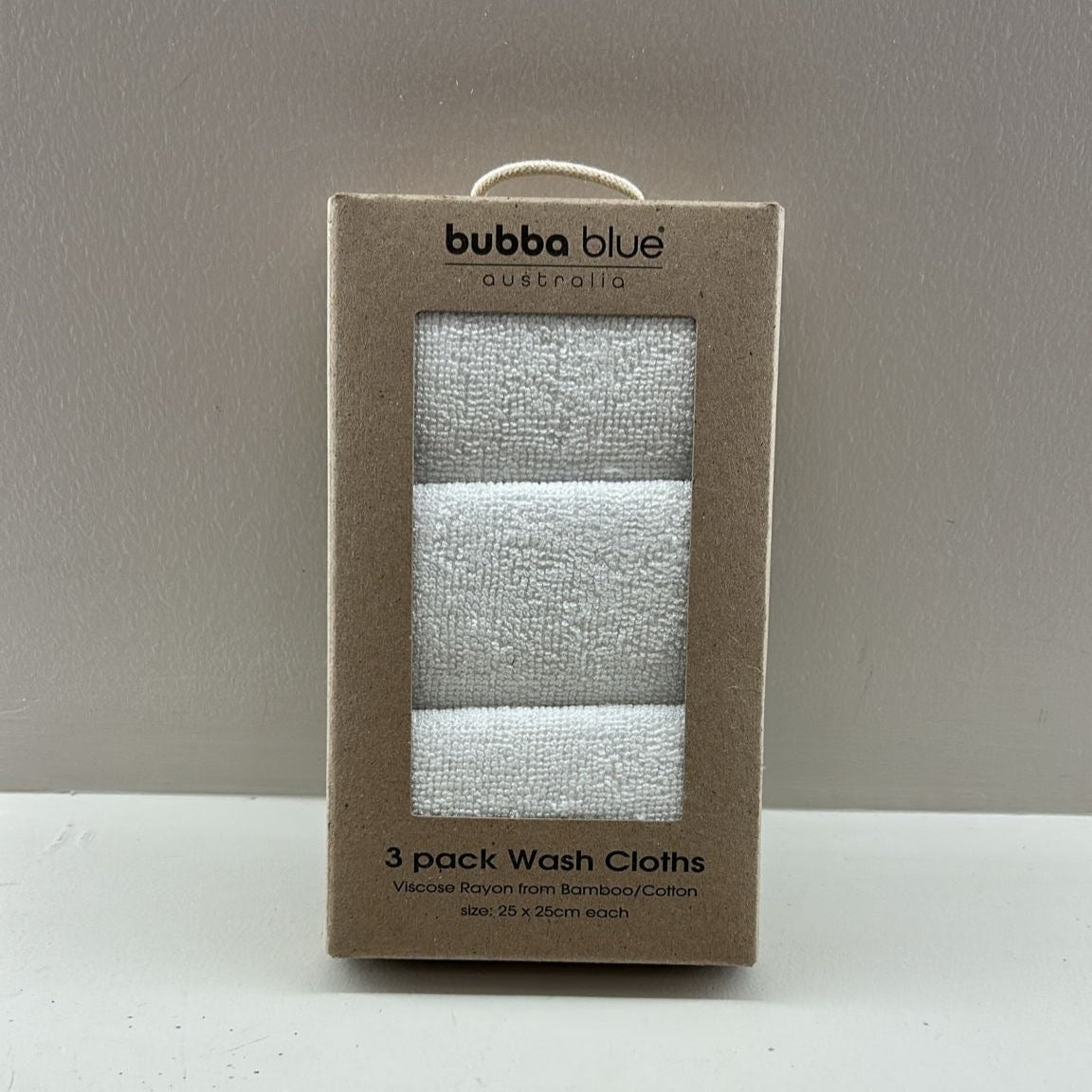 Bubba Blue Organic 3pk Wash Cloths White