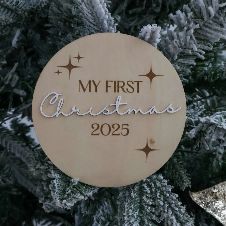 Petite Co My First Christmas Plaque - Round