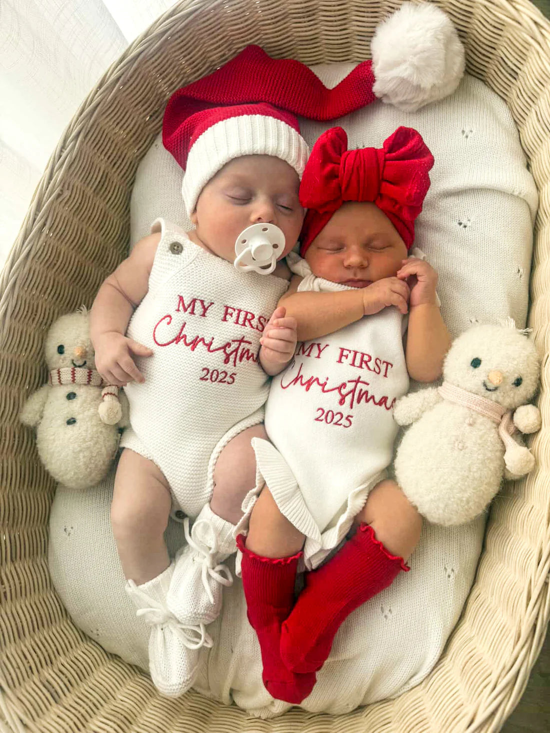 Petite Co FRILL TIE ROMPER | MILK - MY FIRST CHRISTMAS 2025