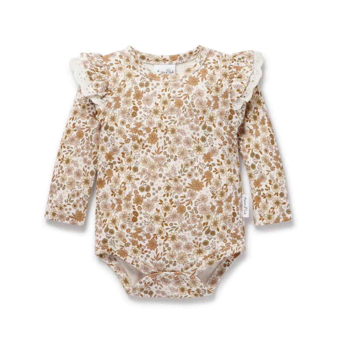 Aster & Oak BAILEY FLORAL FLUTTER ONESIE