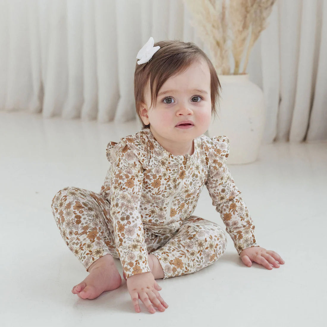 Aster & Oak BAILEY FLORAL ZIP ROMPER