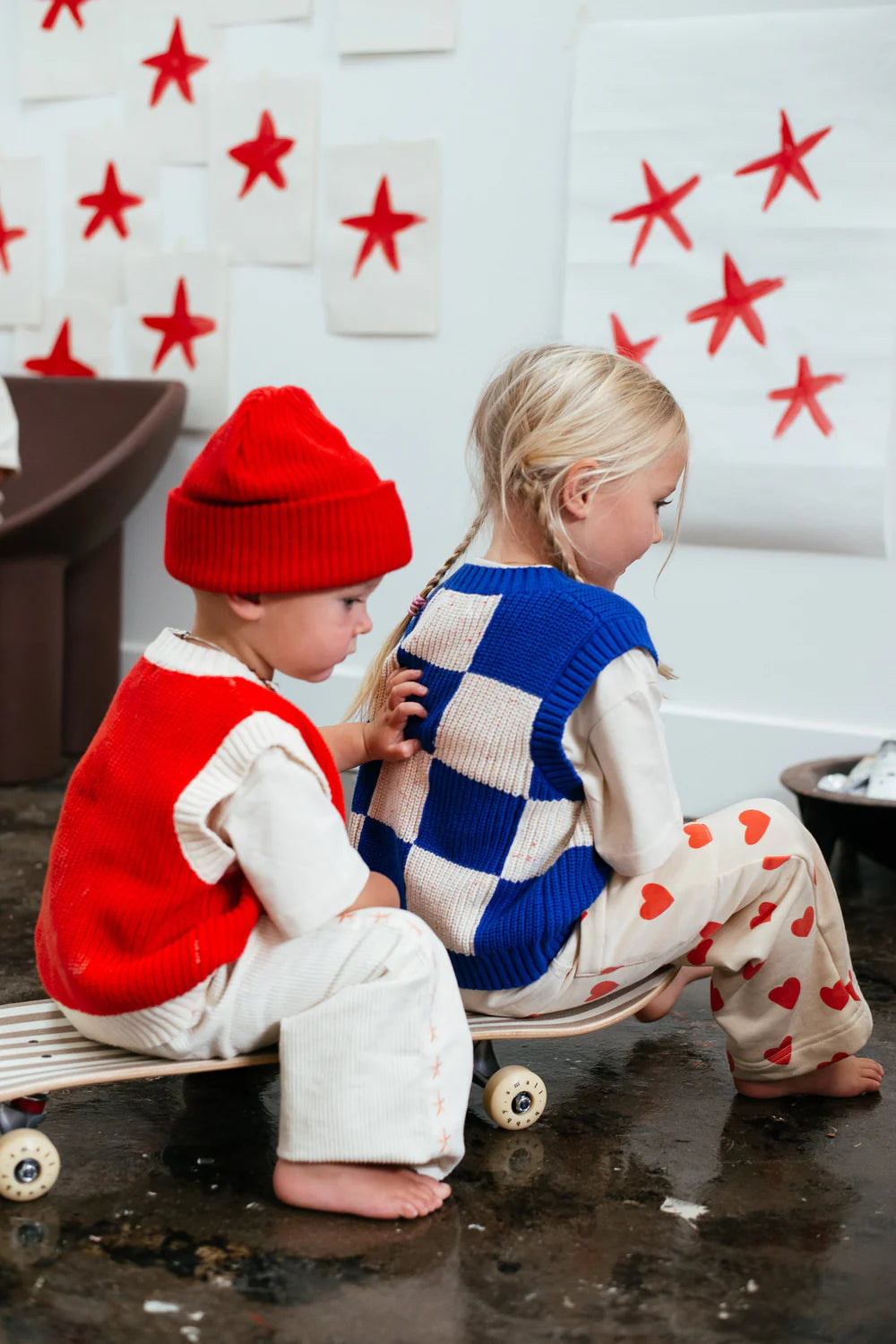Sunday Siblings Holiday Pants- Hearts