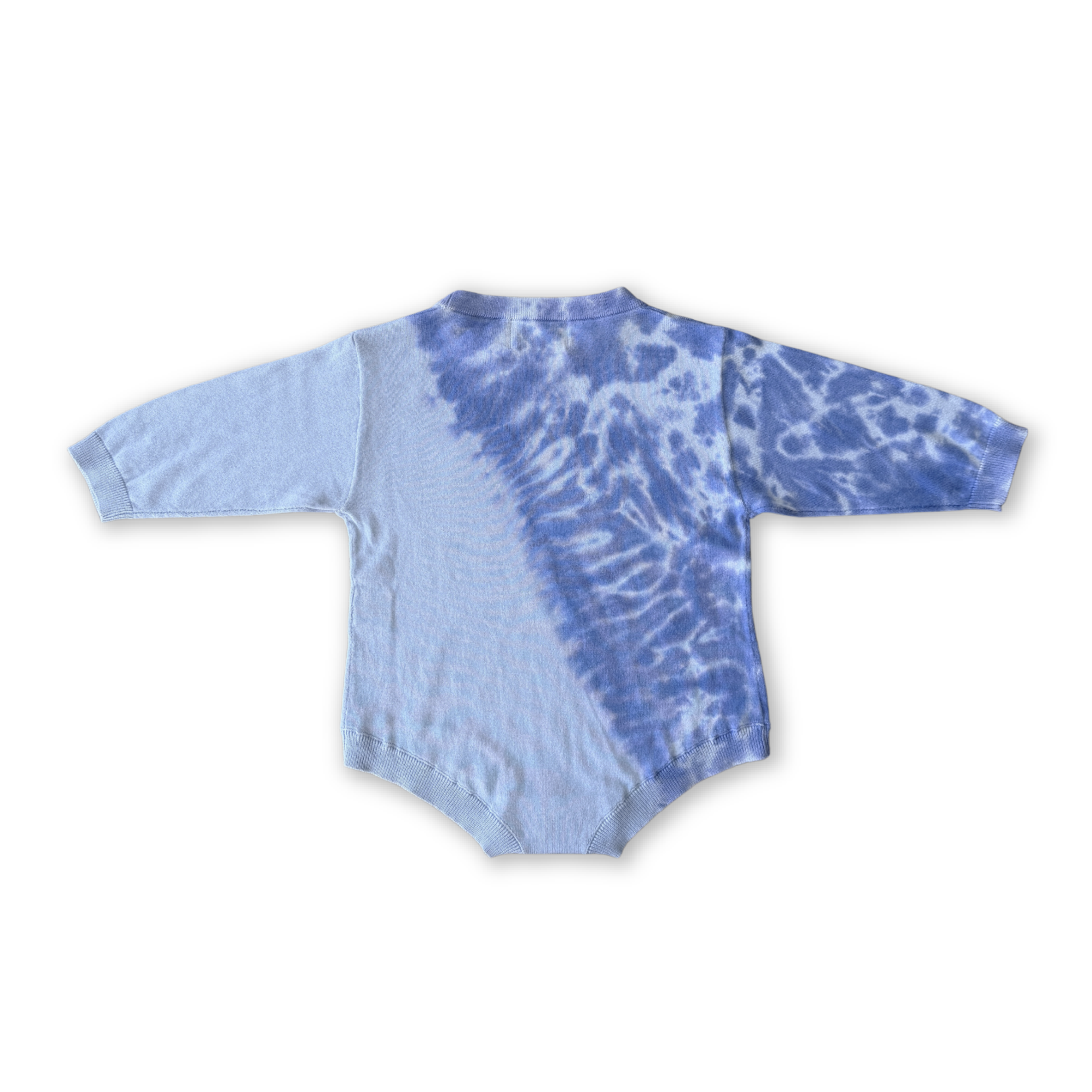 Grown Organic Tie Dye Knit Romper - Pacific