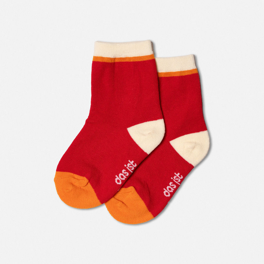 Das Ist Maurice Socks Red & Beige