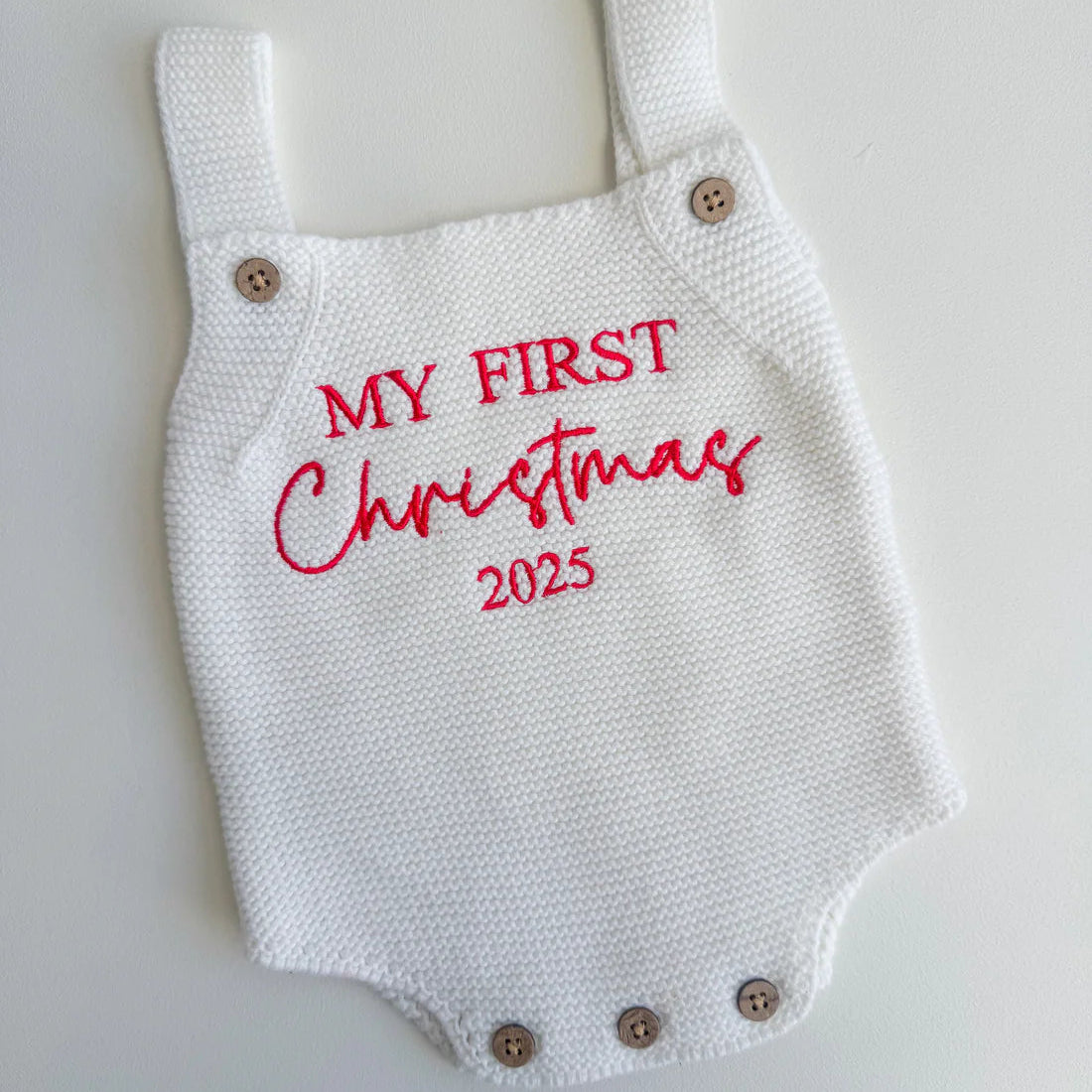Petite Co Classic Romper- Milk My First Christmas 2025