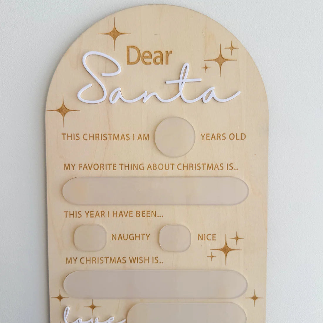 Petite Co Dear Santa Board