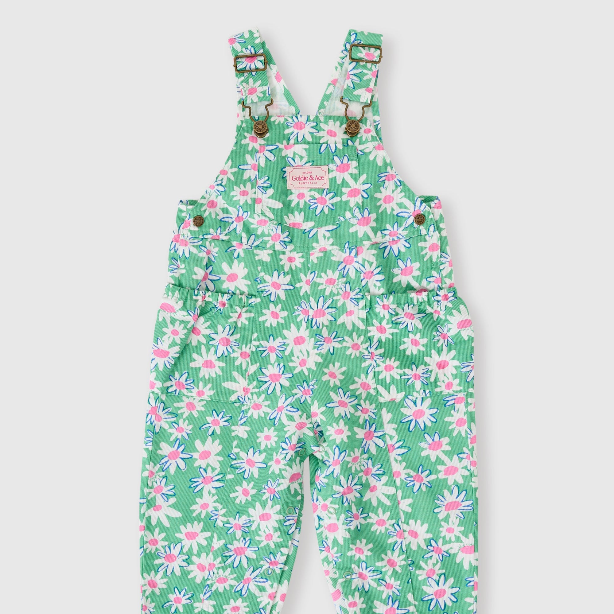 Goldie & Ace Daisy Patch Austin Pocket Overalls