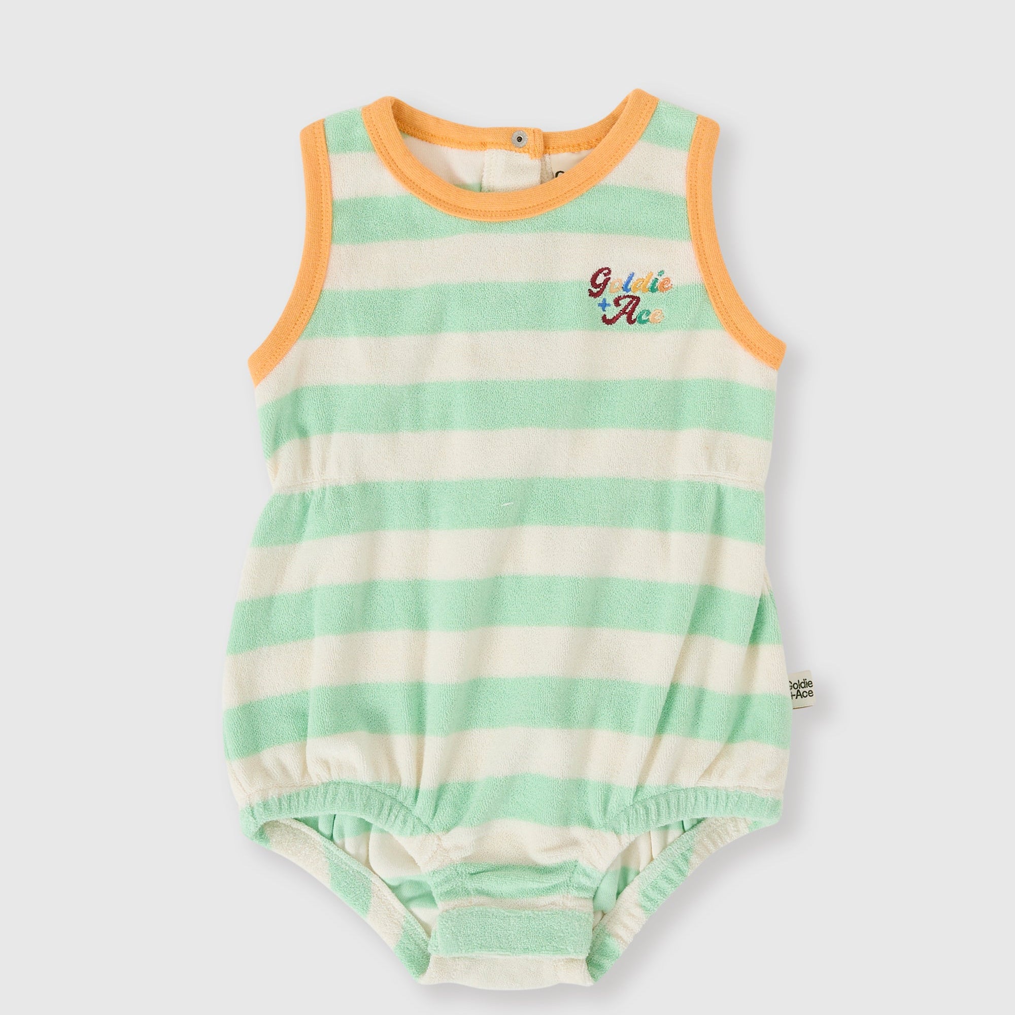 Goldie & Ace Peas in a Pod Stripe Bubble Romper
