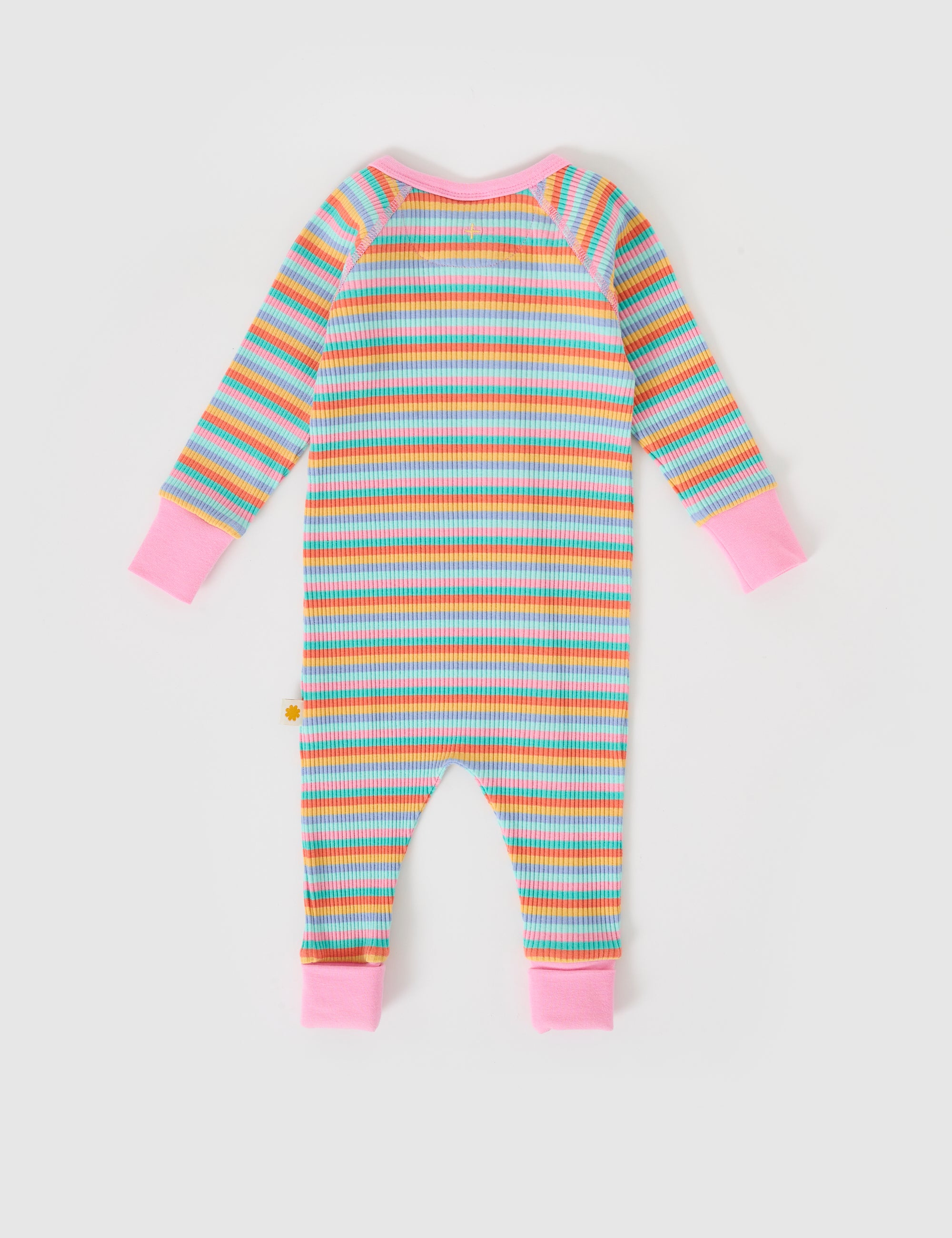 Goldie & Ace Candy Stripe Rib Zipsuit