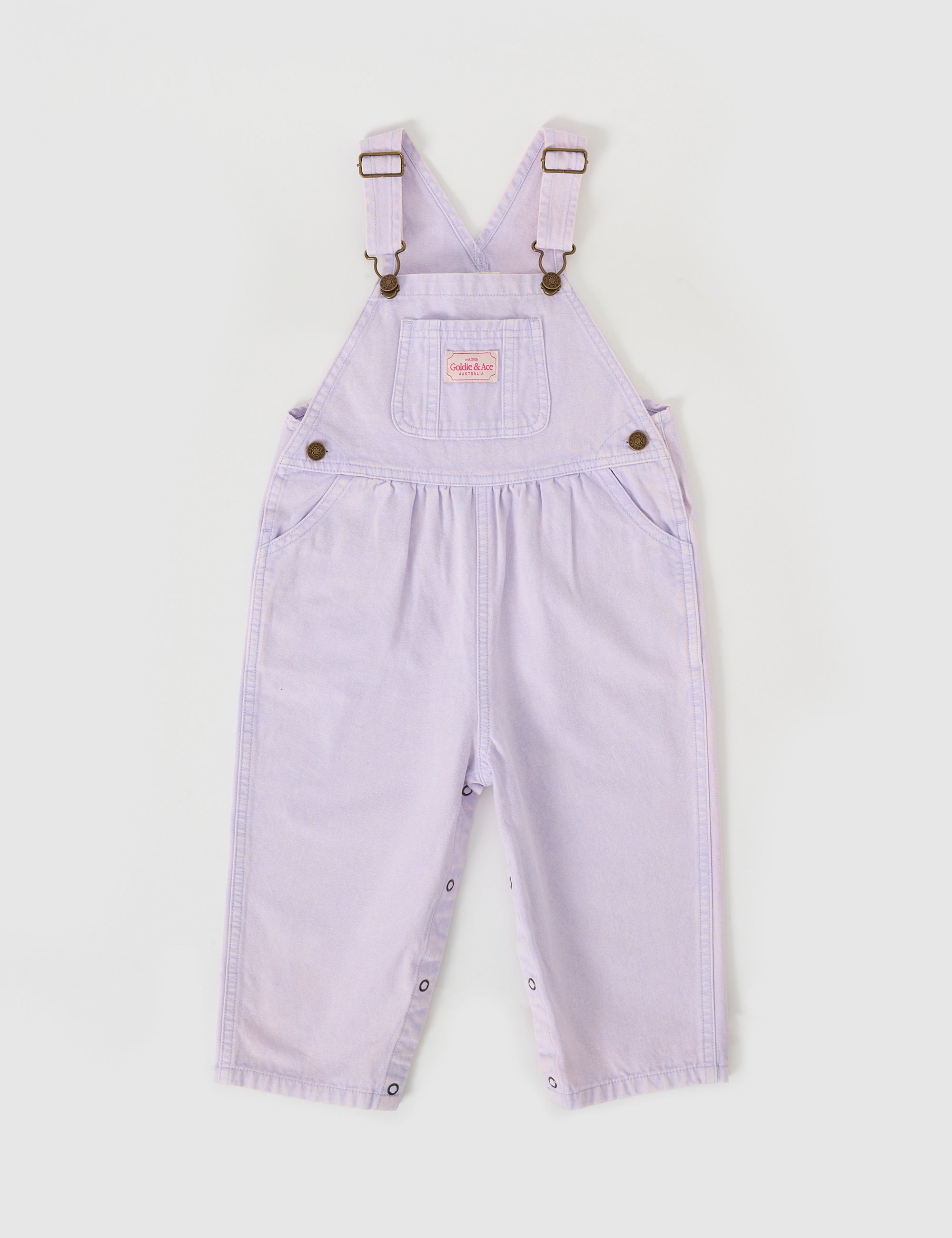 Goldie & Ace Austin Vintage Washed Overalls- Mauve