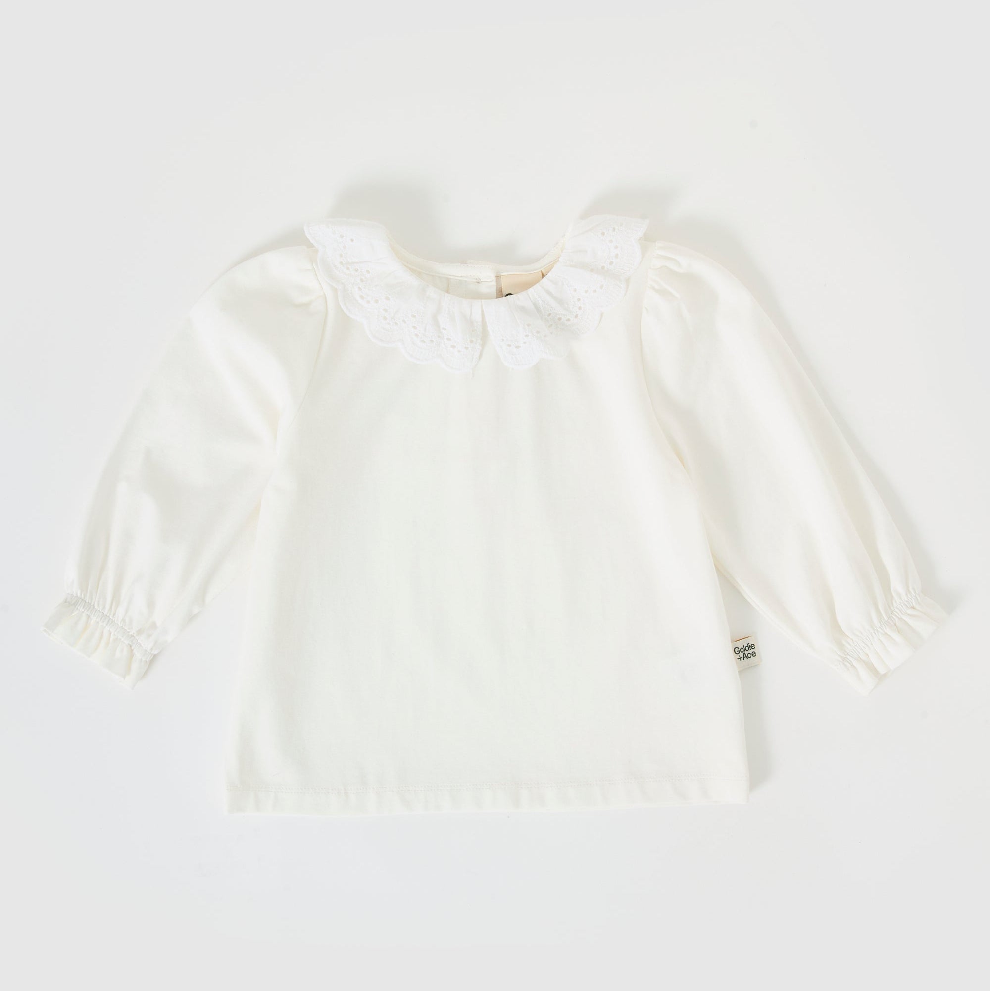 Goldie & Ace Laura Puff Sleve Collar Long Sleeve Cream