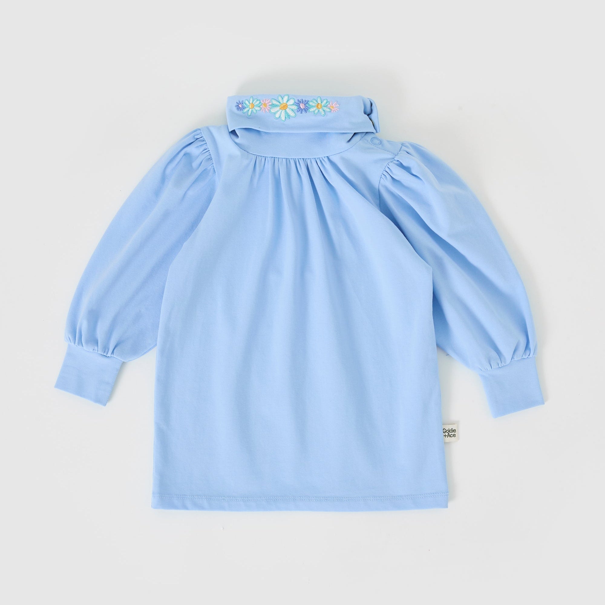 Goldie & Ace Sofia Embroidered Puff Sleeve Skivvy