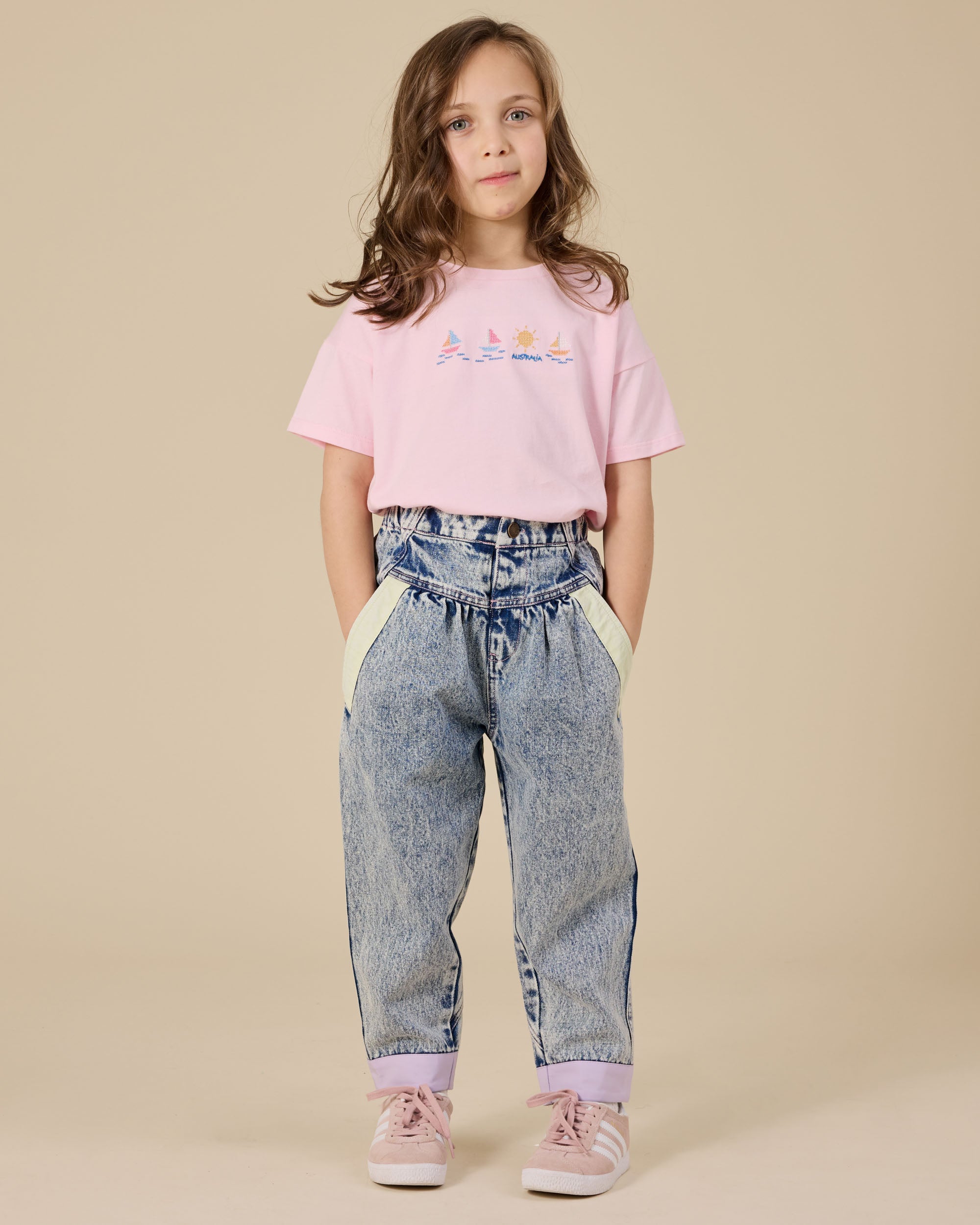 Goldie & Ace Pastel Pop Nora Denim Pants
