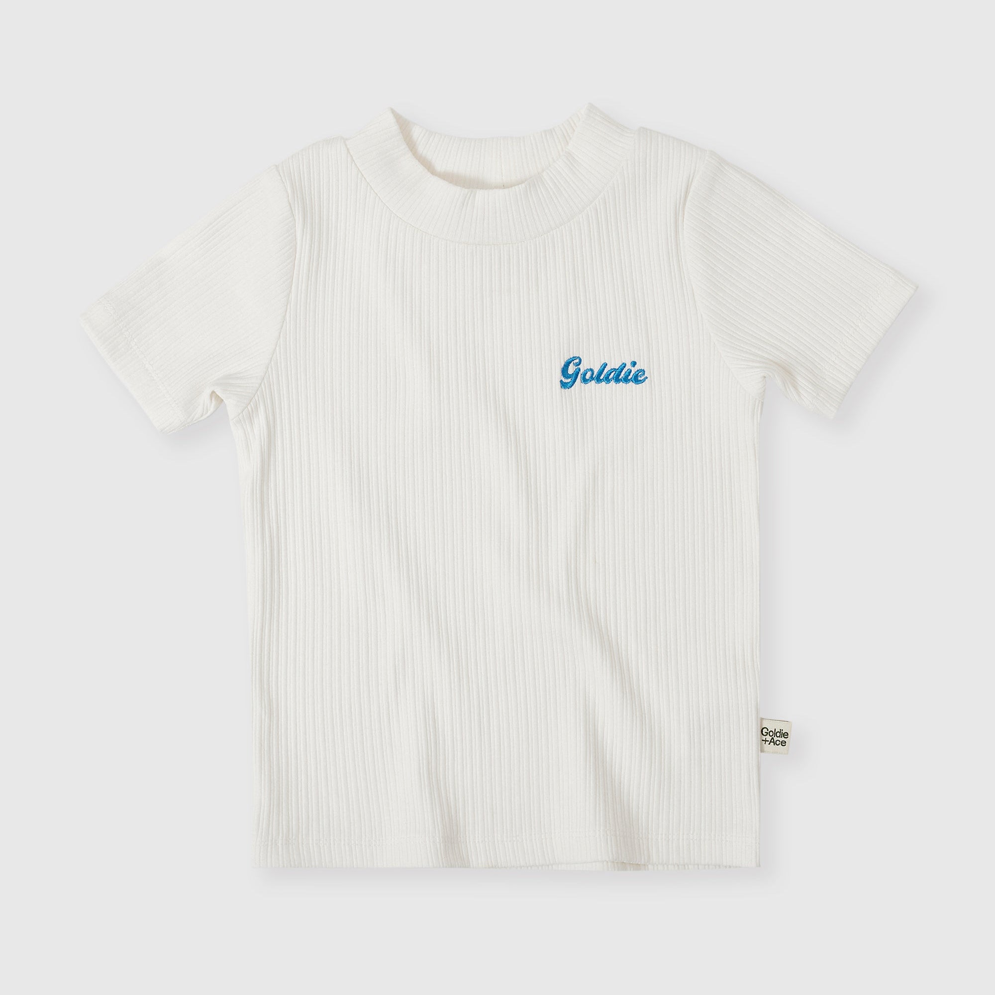 Goldie & Ace Embroidered Rib T-shirt - White