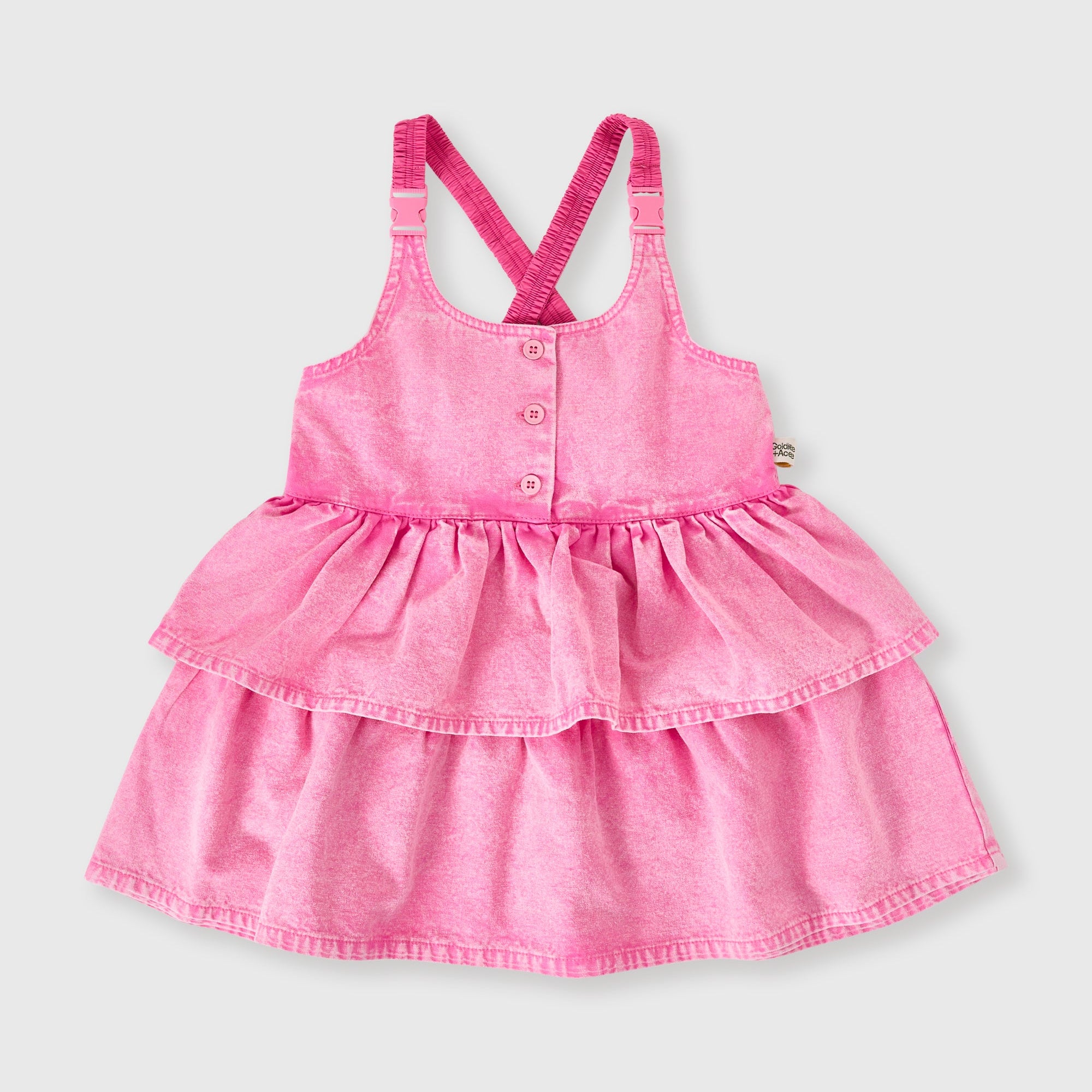 Goldie & Ace Saskia Denim Frill Pinafore Dress