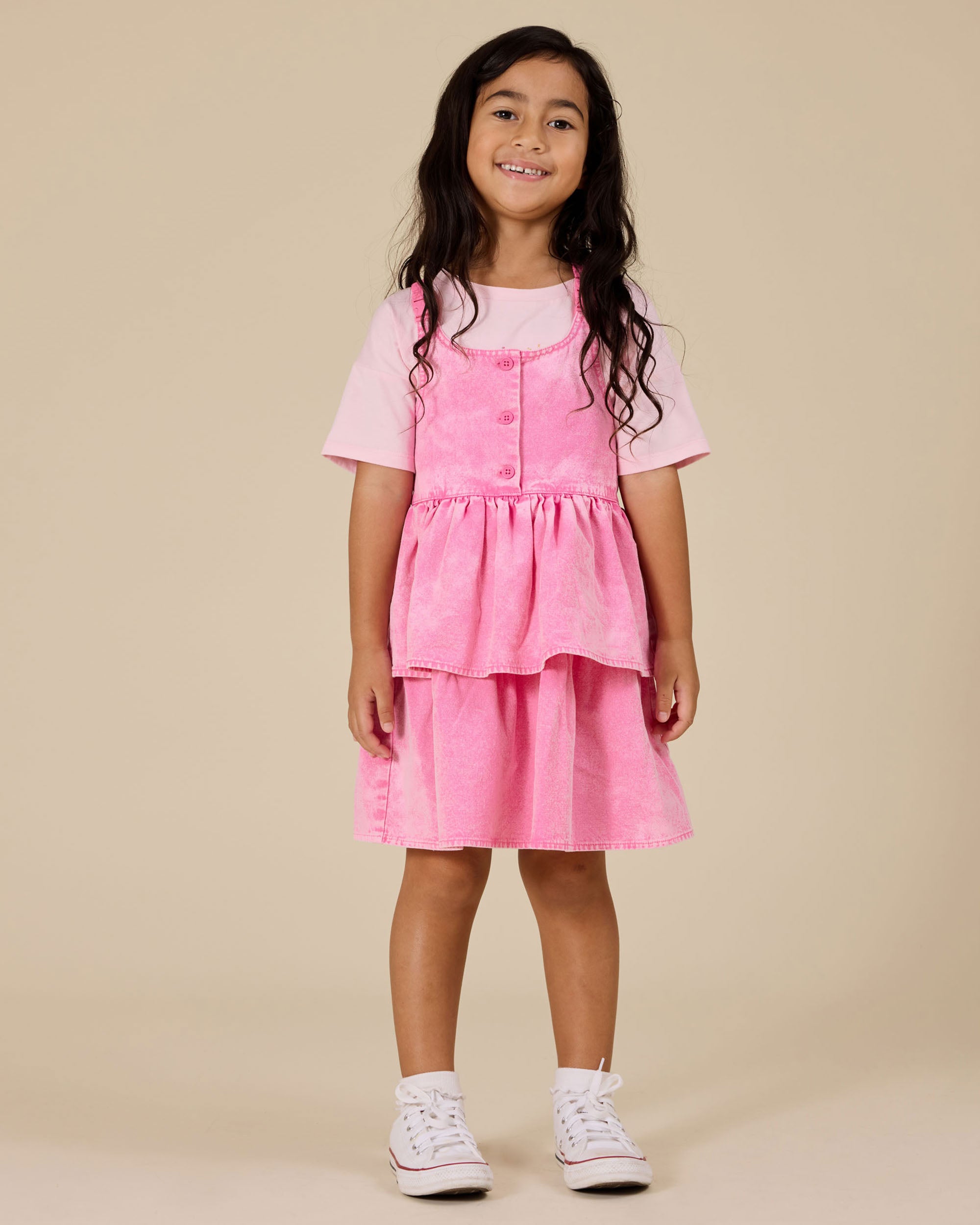 Goldie & Ace Saskia Denim Frill Pinafore Dress