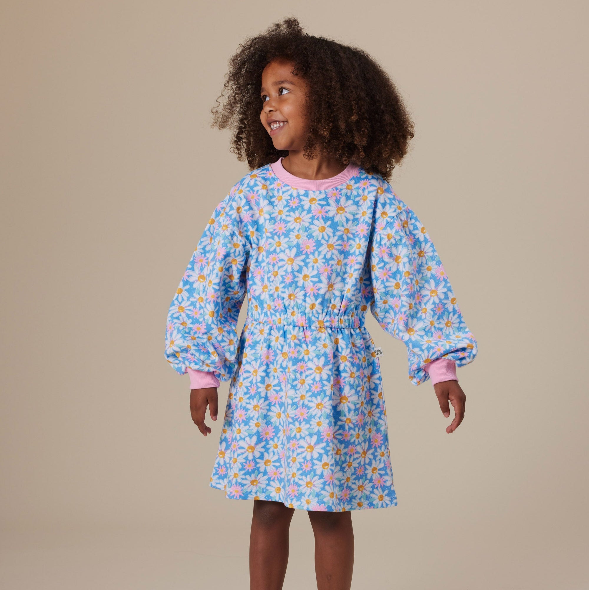 Goldie & Ace Seaside Daisy Leah Long Sleeve Dress