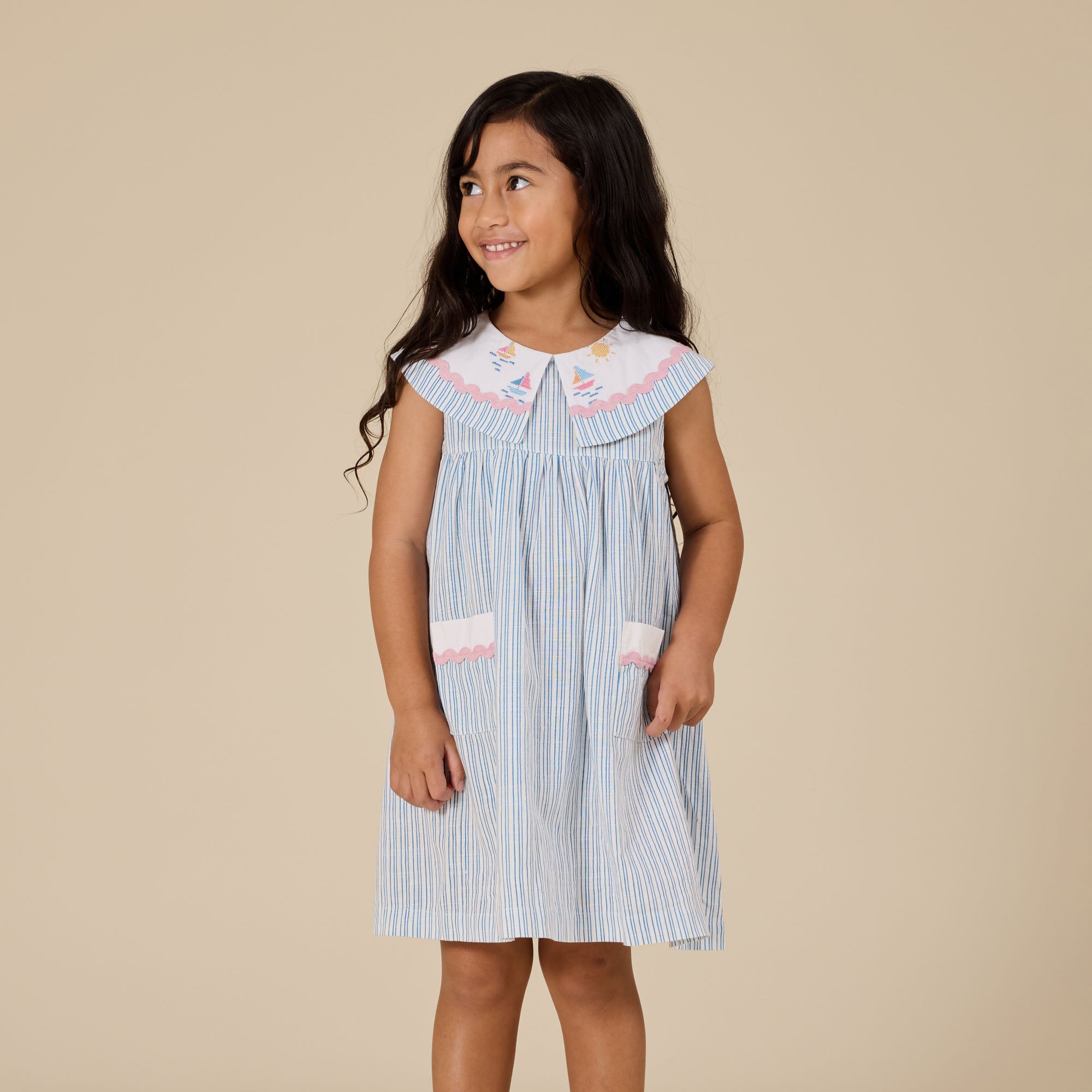 Goldie & Ace Sailor Stripe Lucy Collared Dress
