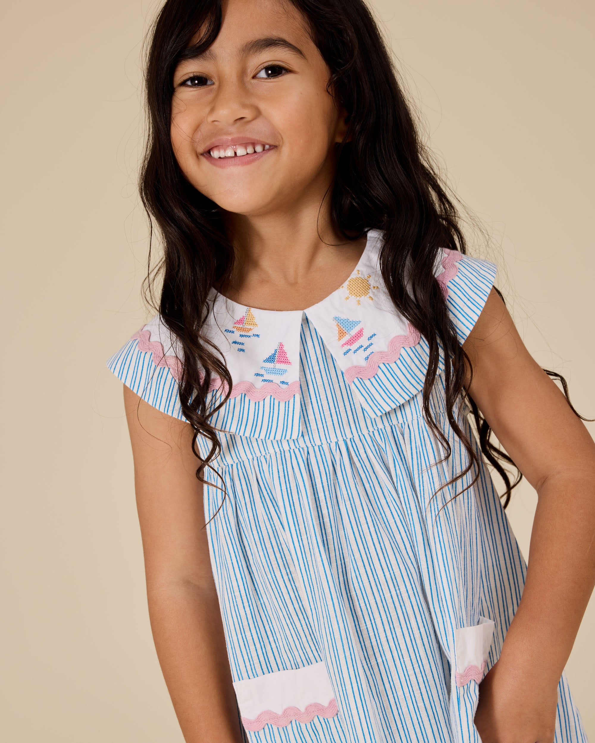 Goldie & Ace Sailor Stripe Lucy Collared Dress