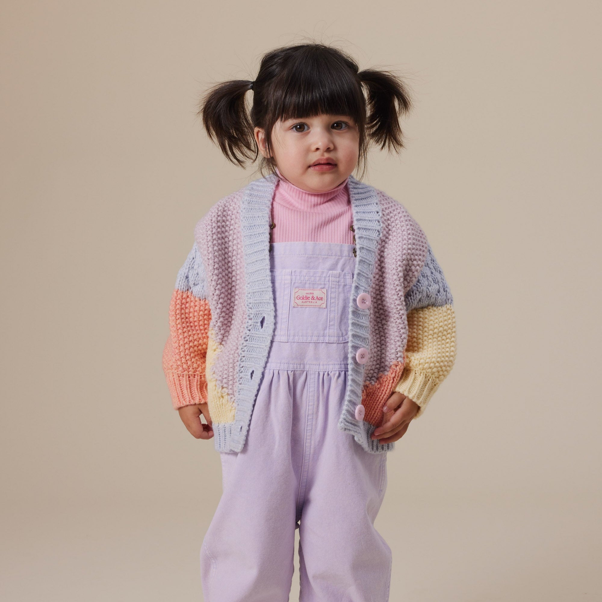 Goldie & Ace Austin Vintage Washed Overalls- Mauve