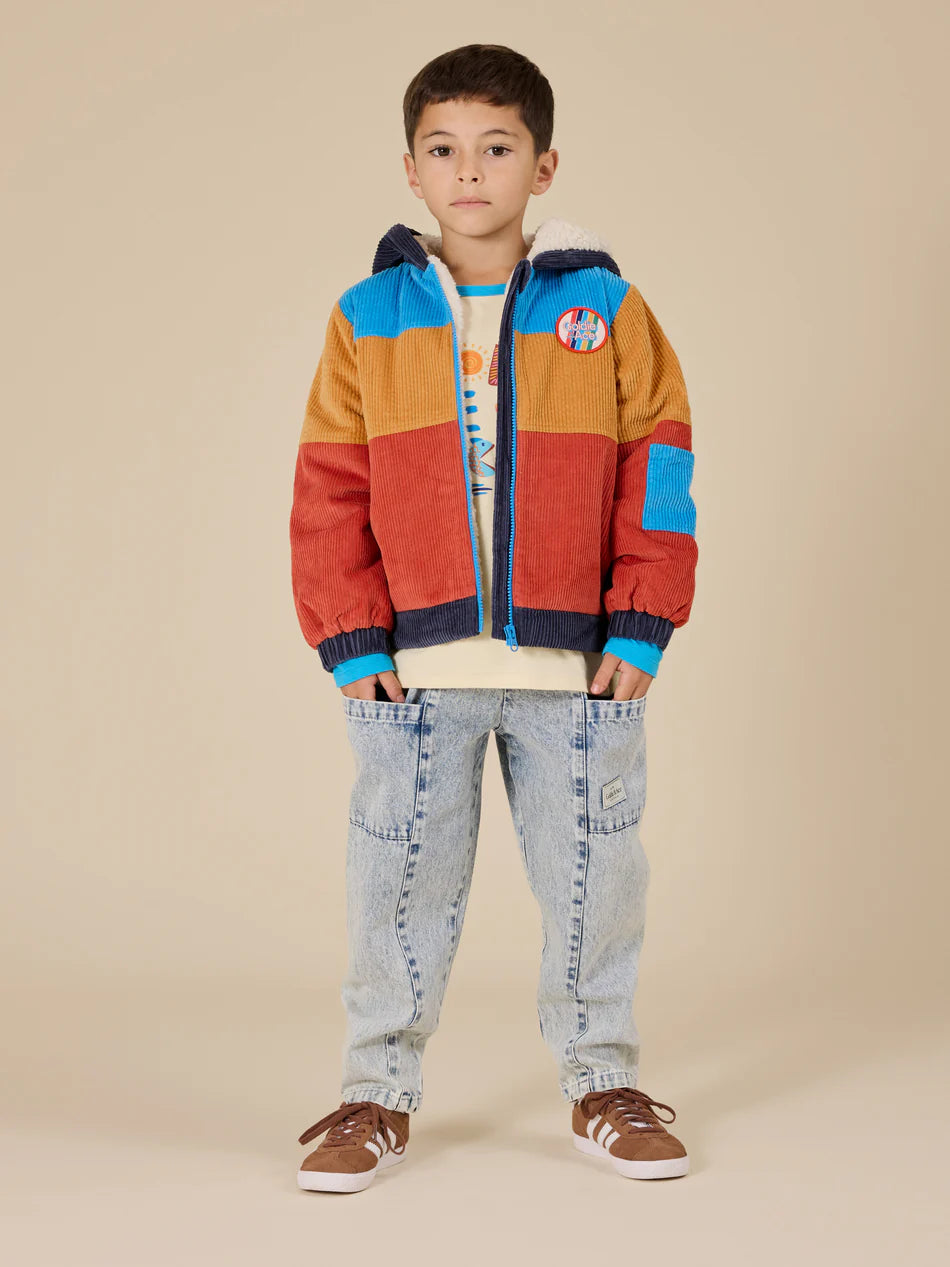 Goldie & Ace Retro Corduroy Colourblock Jacket