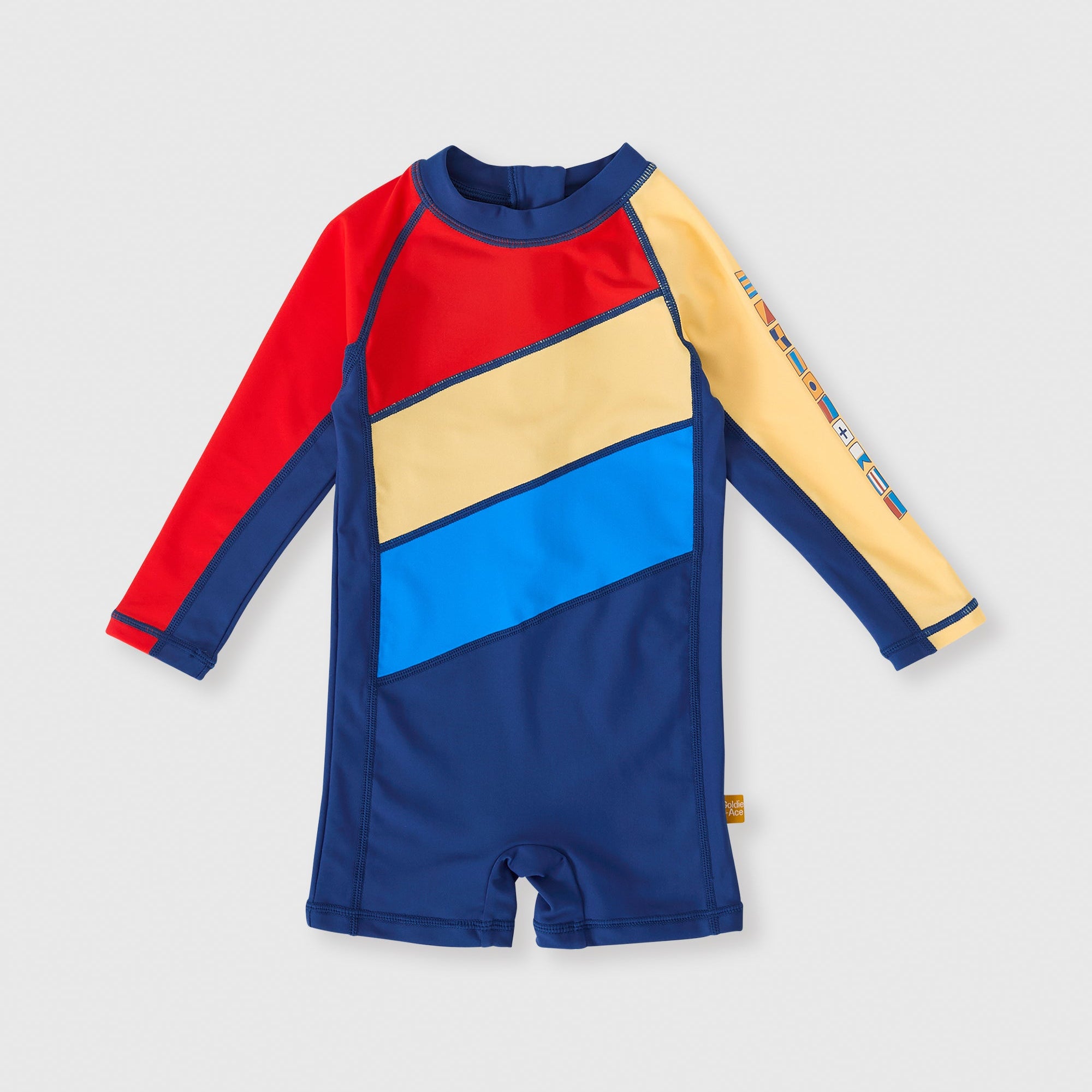 Goldie & Ace Nautical Flag Short Sleeve Swimsuit