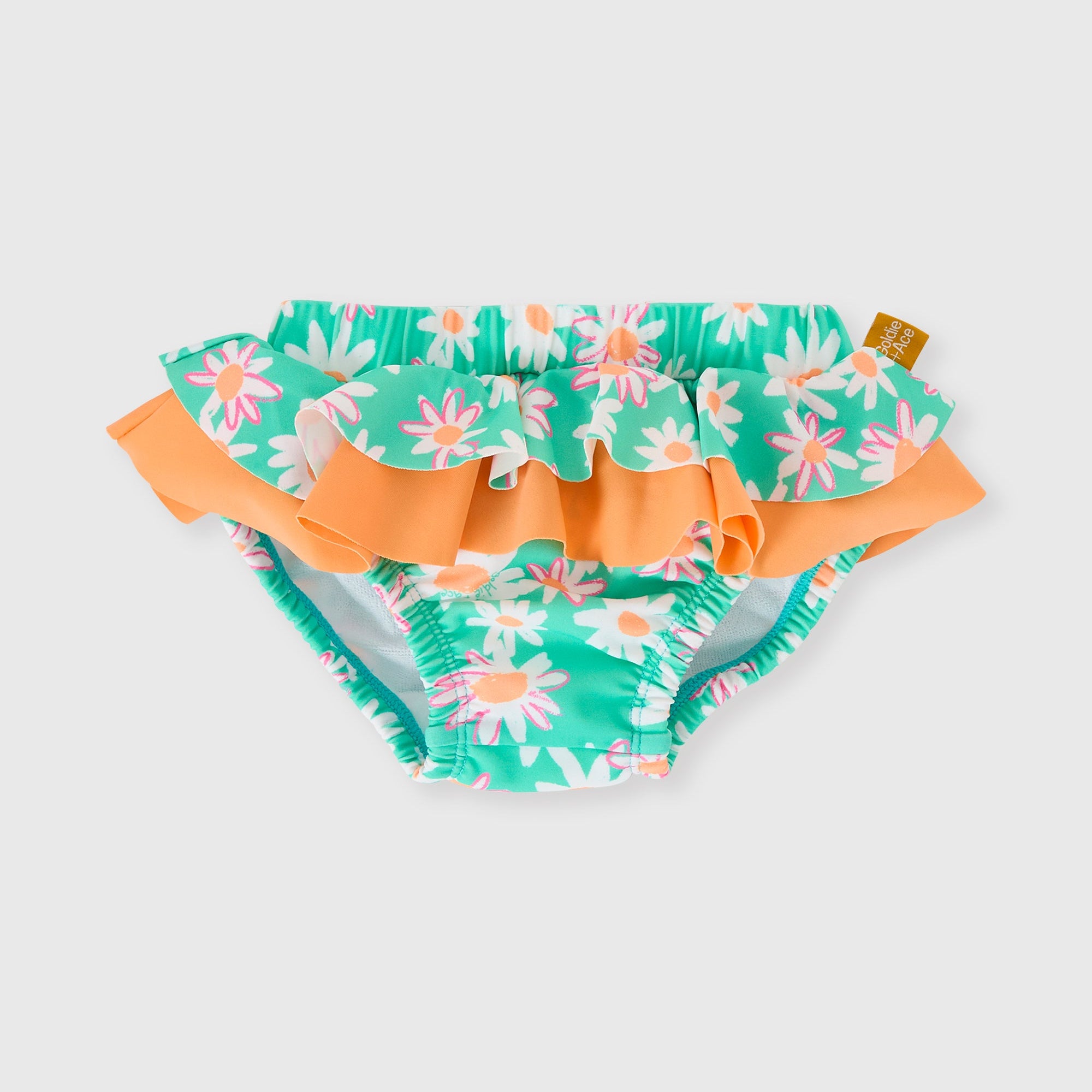 Goldie & Ace Daisy Patch Frill Waist Swim Nappy