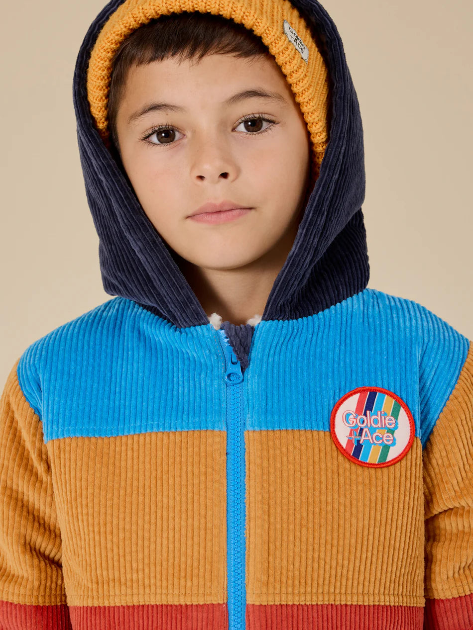 Goldie & Ace Retro Corduroy Colourblock Jacket