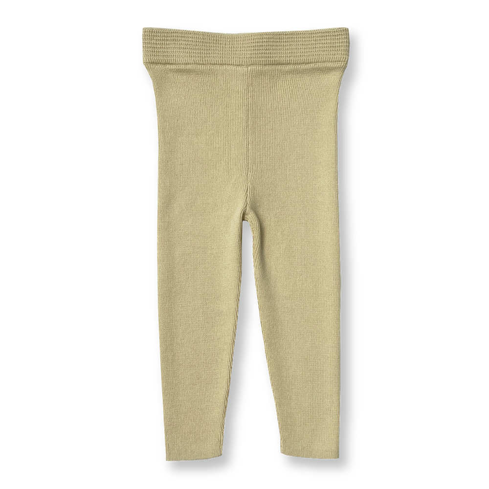 Grown Organic Ribbed Essentials Leggings- Pistachio