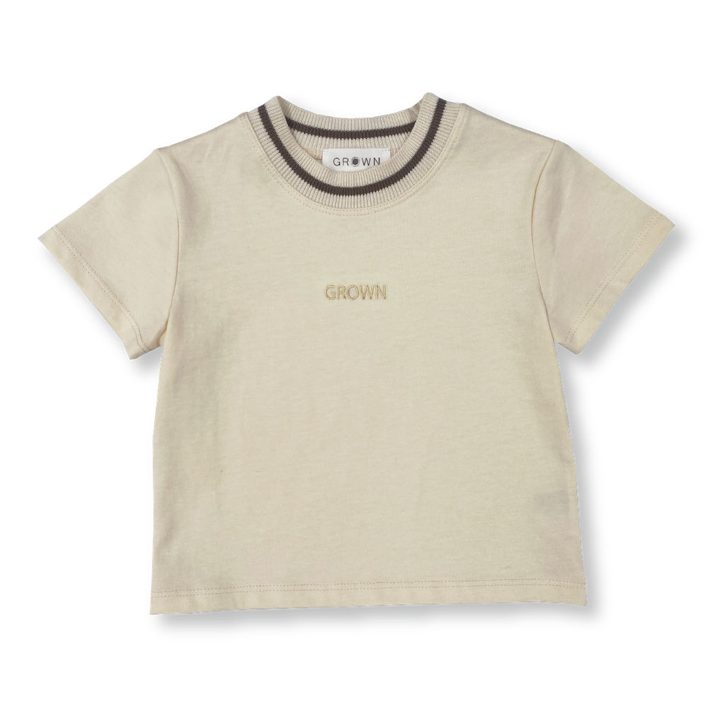 Grown Rib Neck Tee - Milk