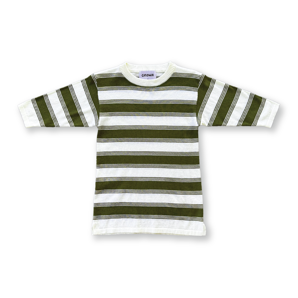 Grown Organic 7-Stripe Dress - Herb