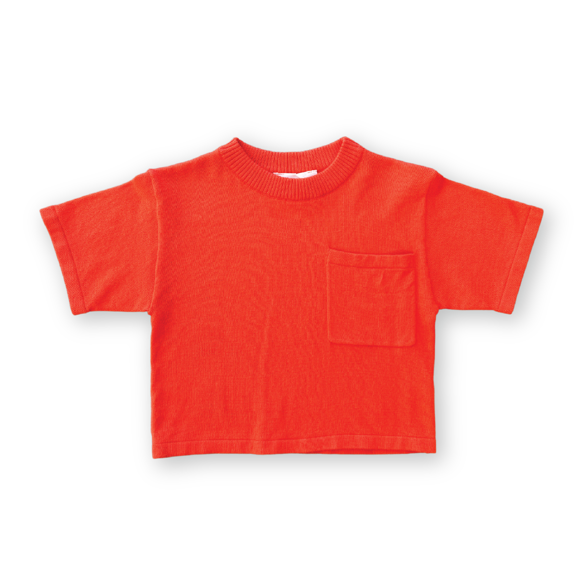 Grown Knitted Pocket Tee - Rosso