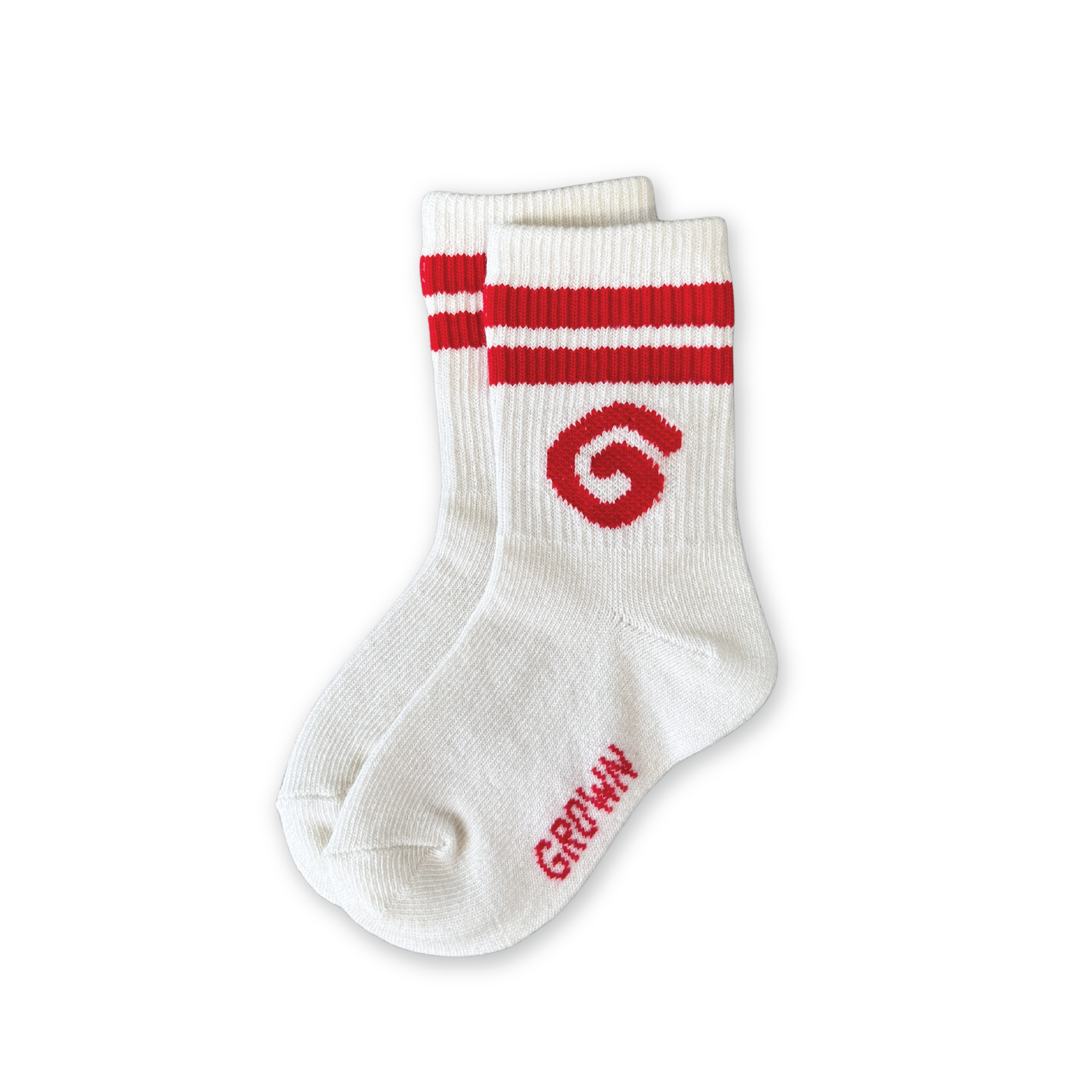 Grown Swirl Cotton Socks - Milk