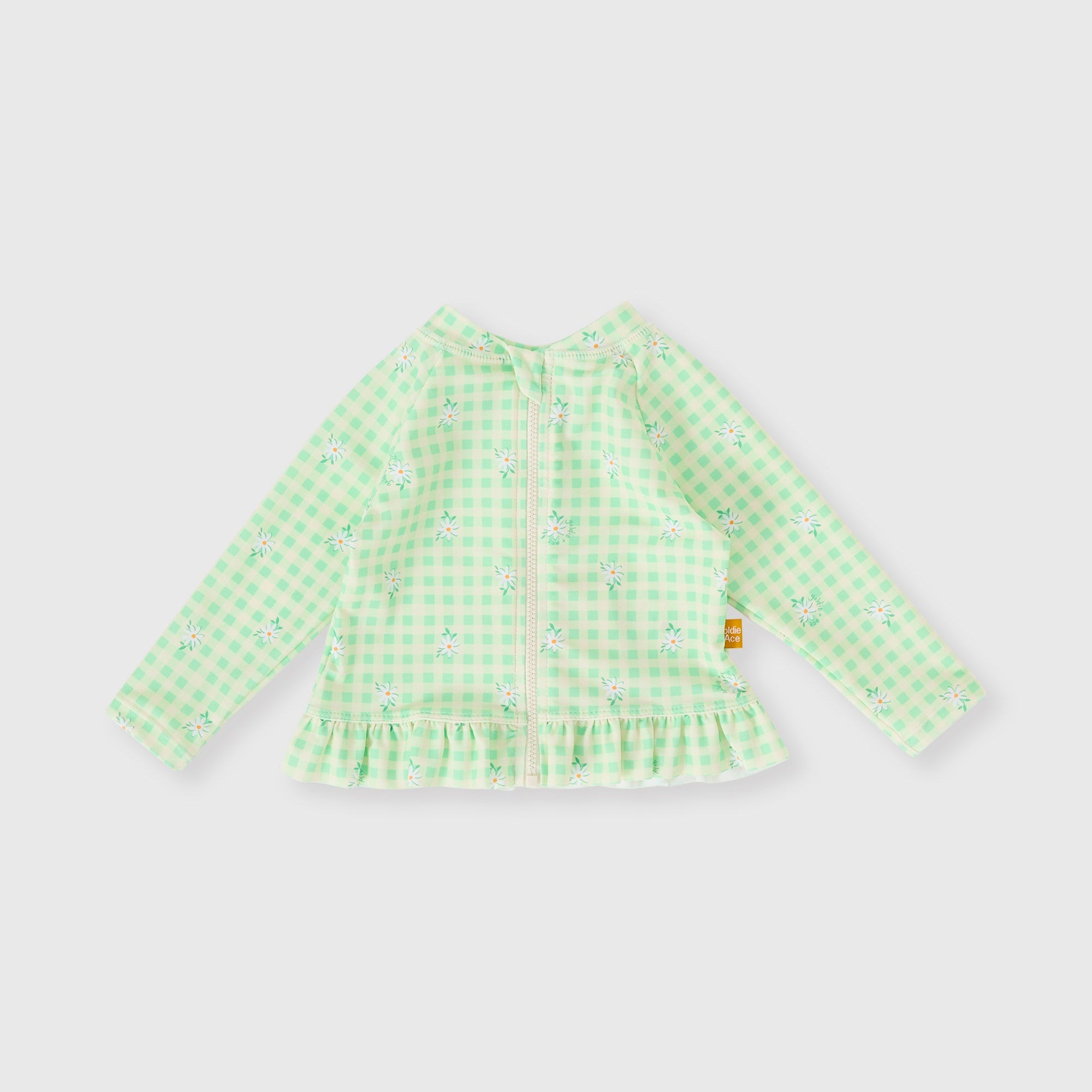 Goldie & Ace Gingham Daisy Zip Up Swim Vest